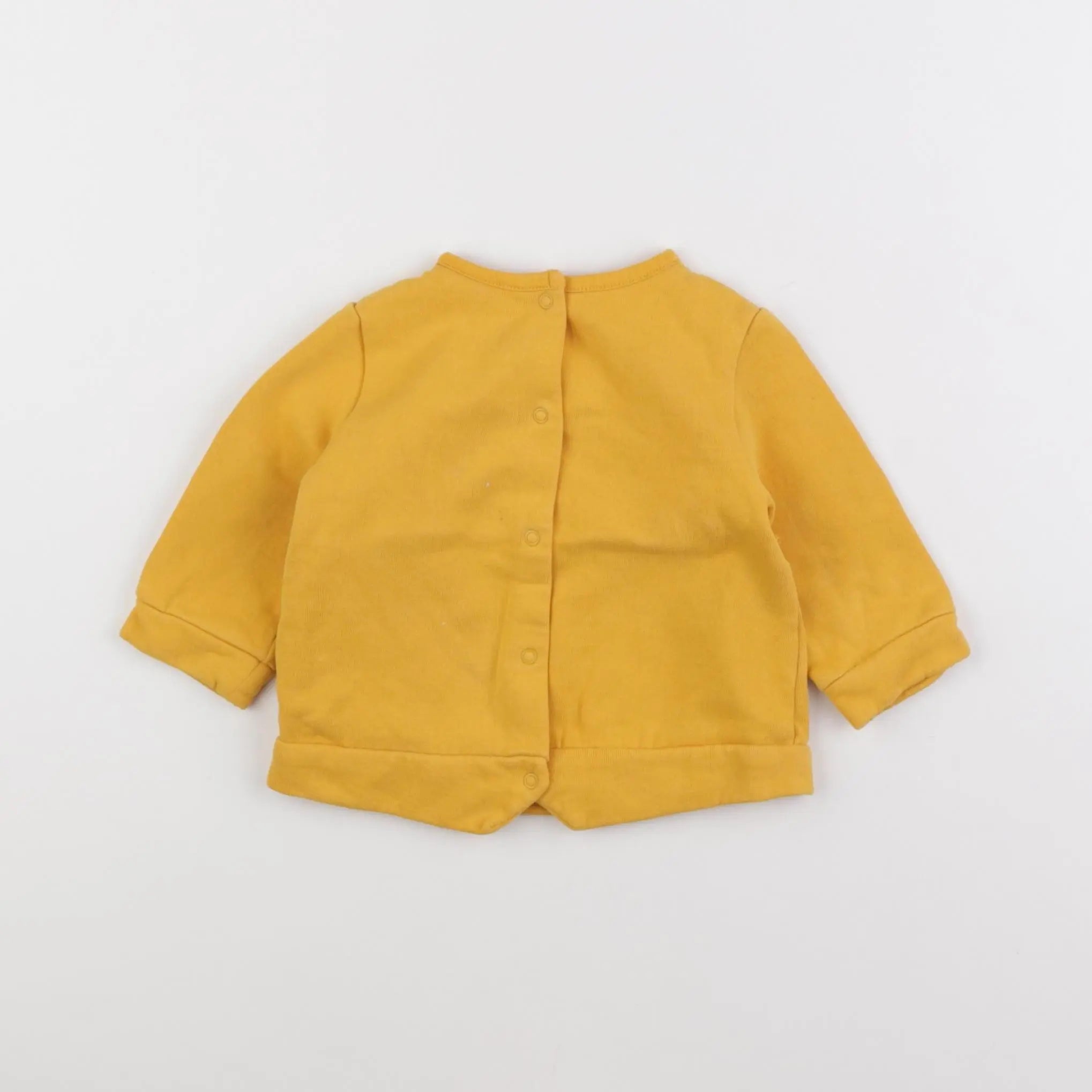 Vertbaudet - sweat jaune - 6 mois