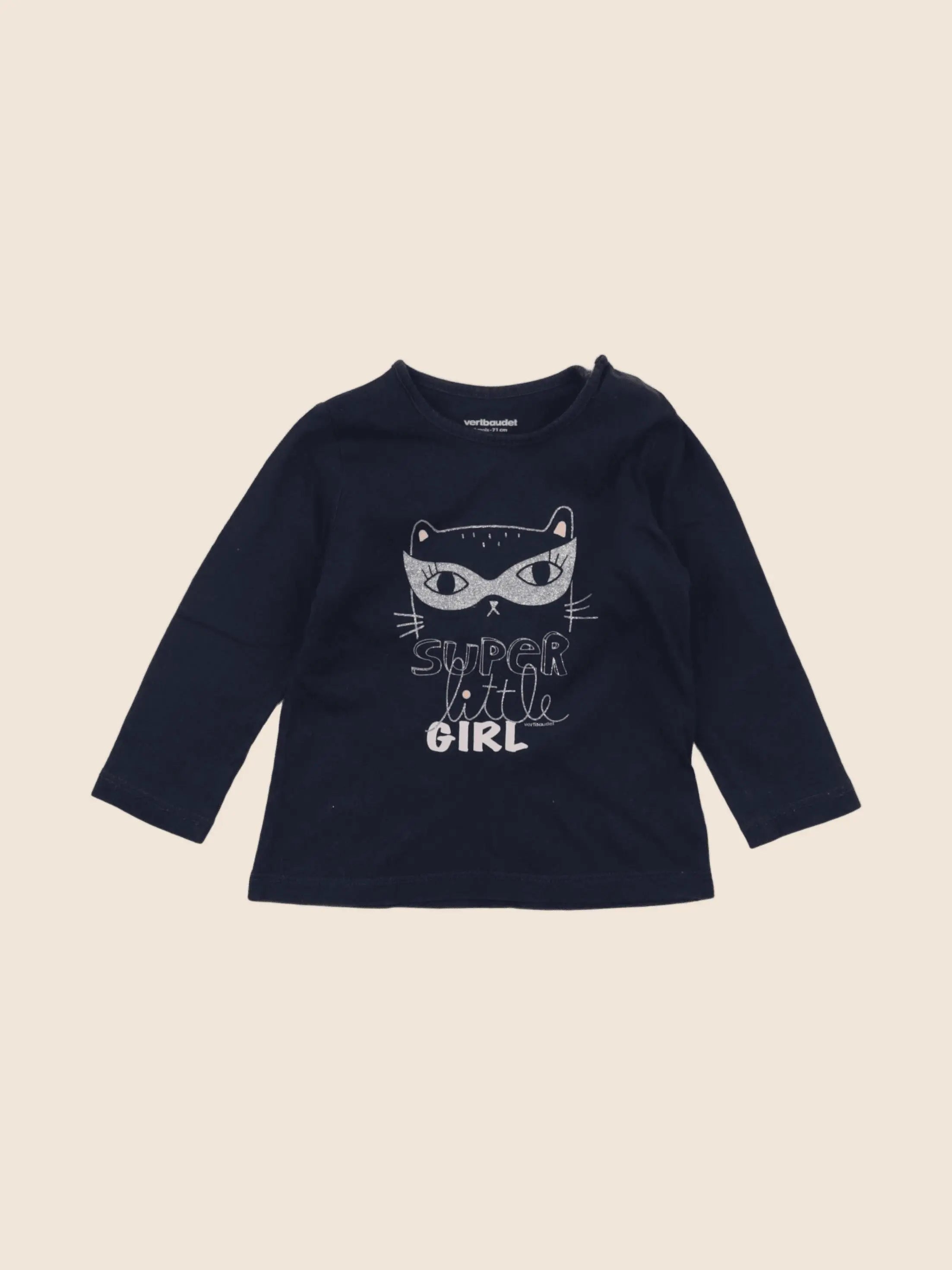 Vertbaudet - tee-shirt bleu - 9 mois