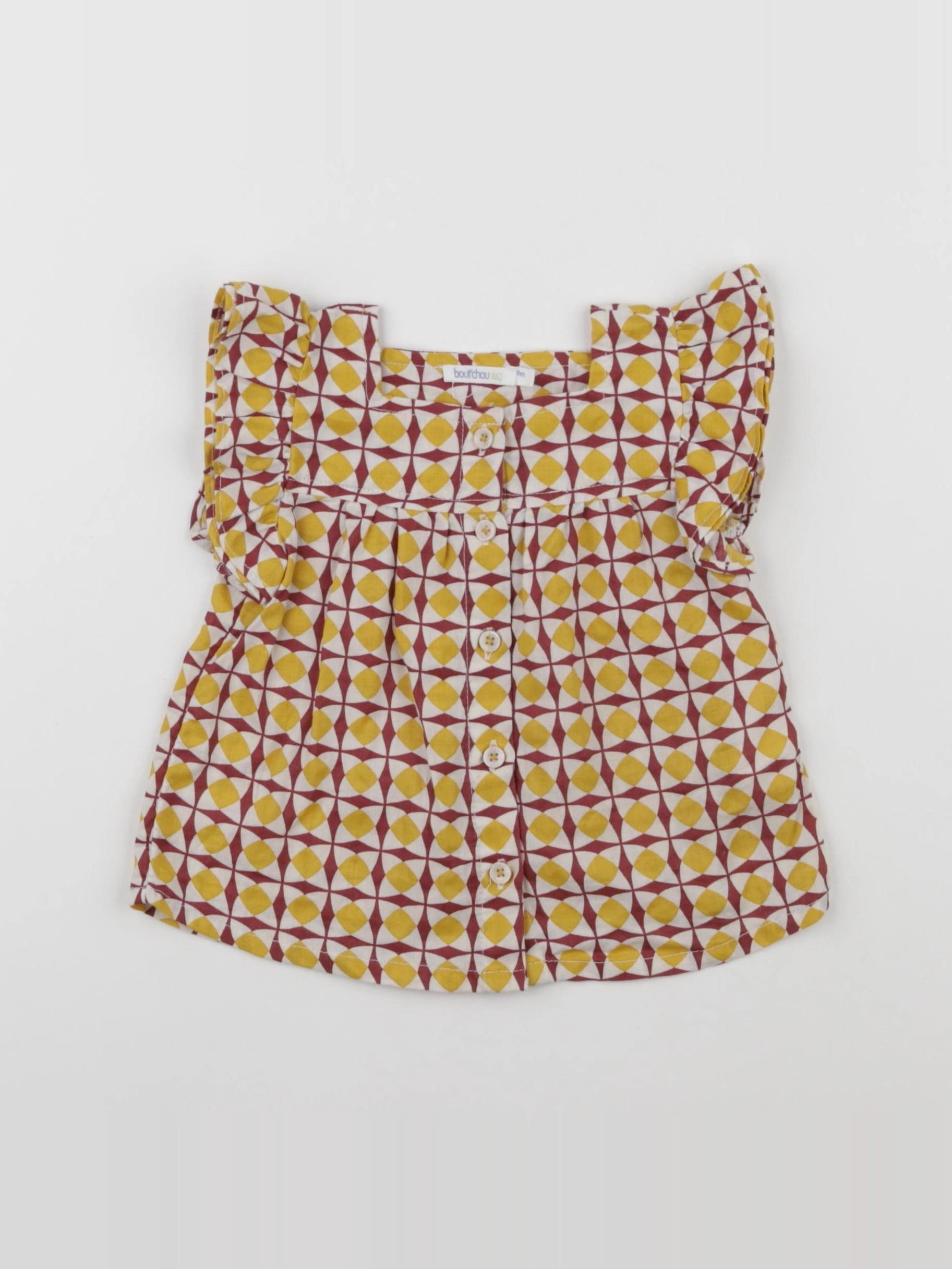 Boutchou - blouse multicolore - 9 mois