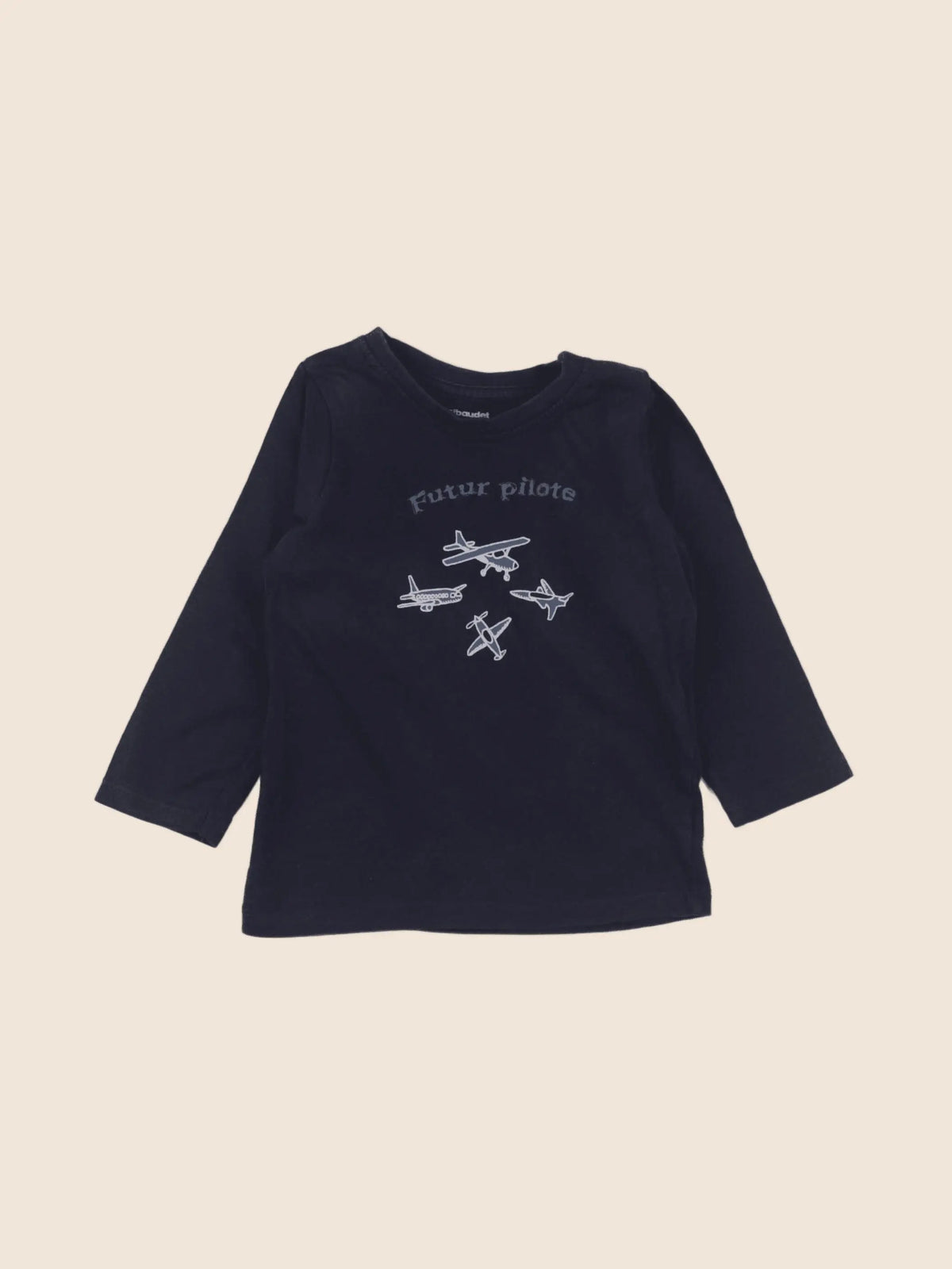 Vertbaudet - tee-shirt bleu - 12 mois