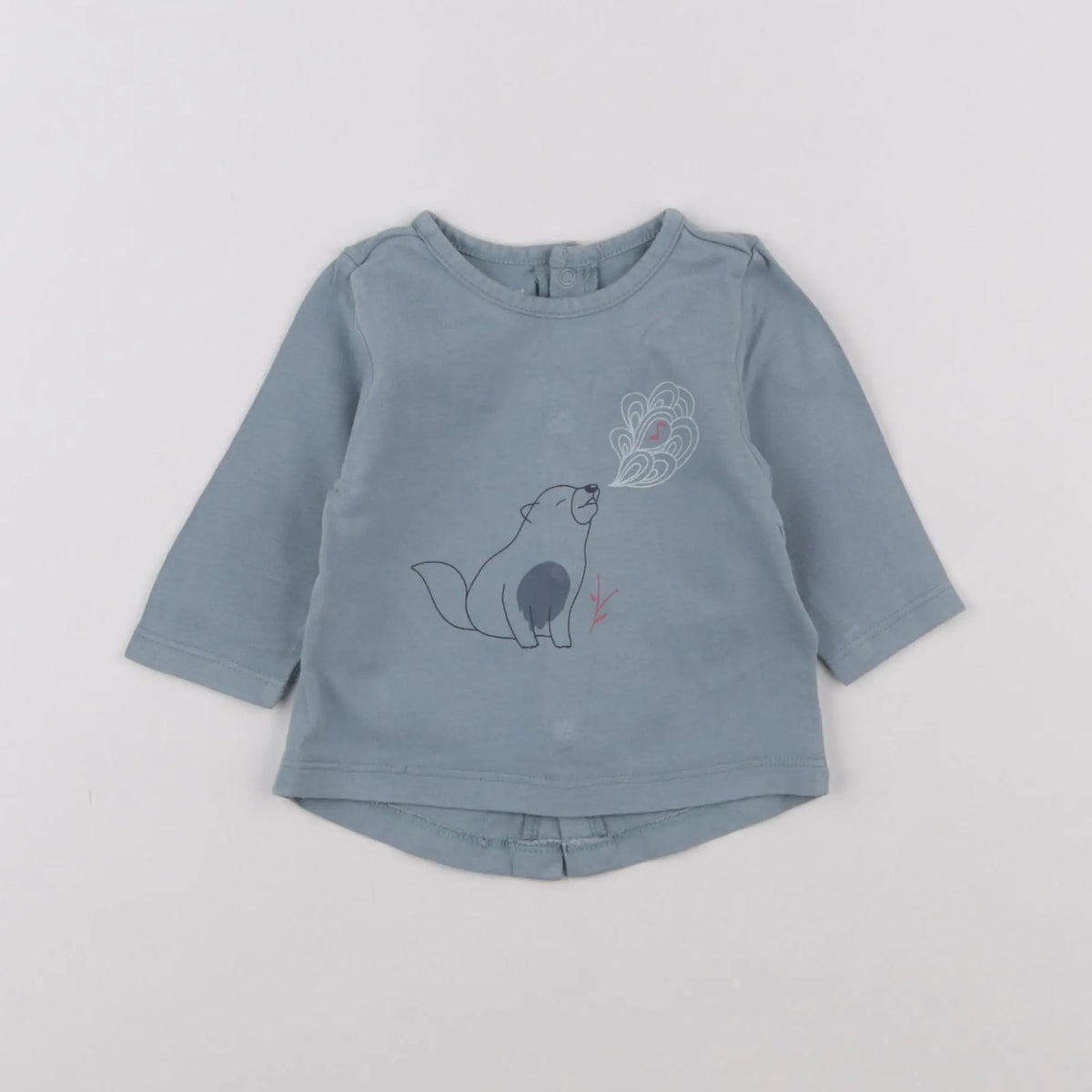 Vertbaudet - tee-shirt bleu - 3 mois