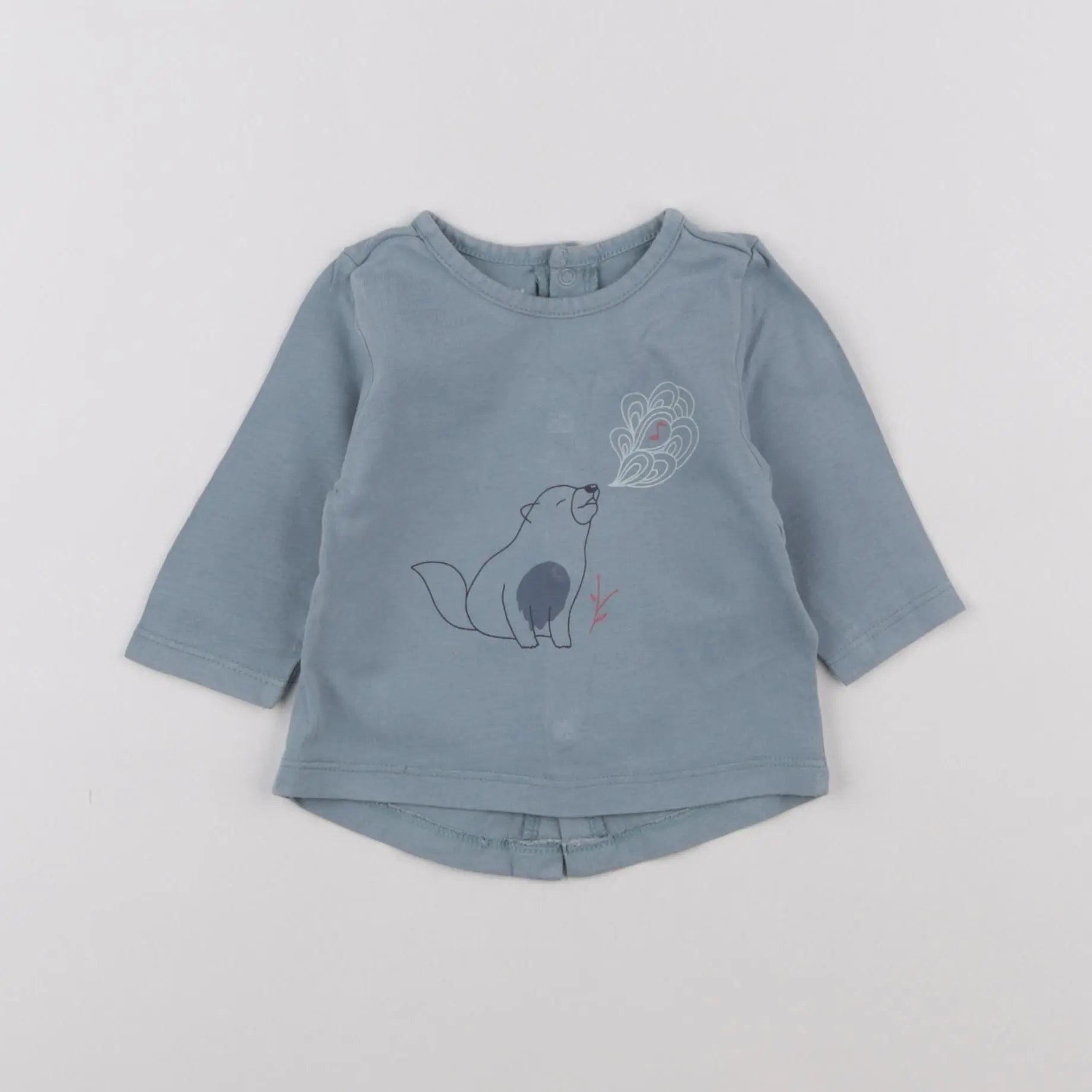 Vertbaudet - tee-shirt bleu - 3 mois