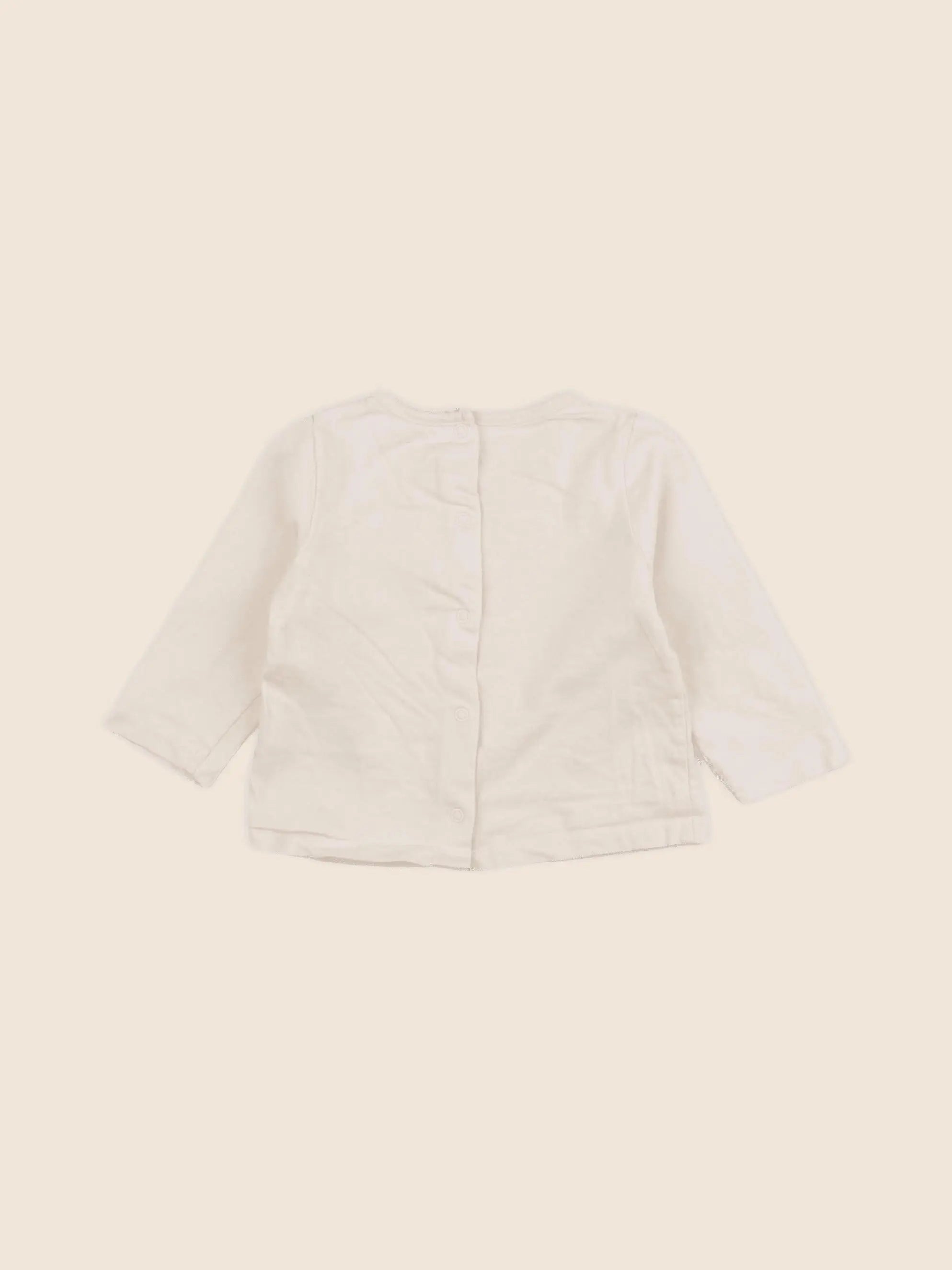 Vertbaudet - tee-shirt beige - 6 mois