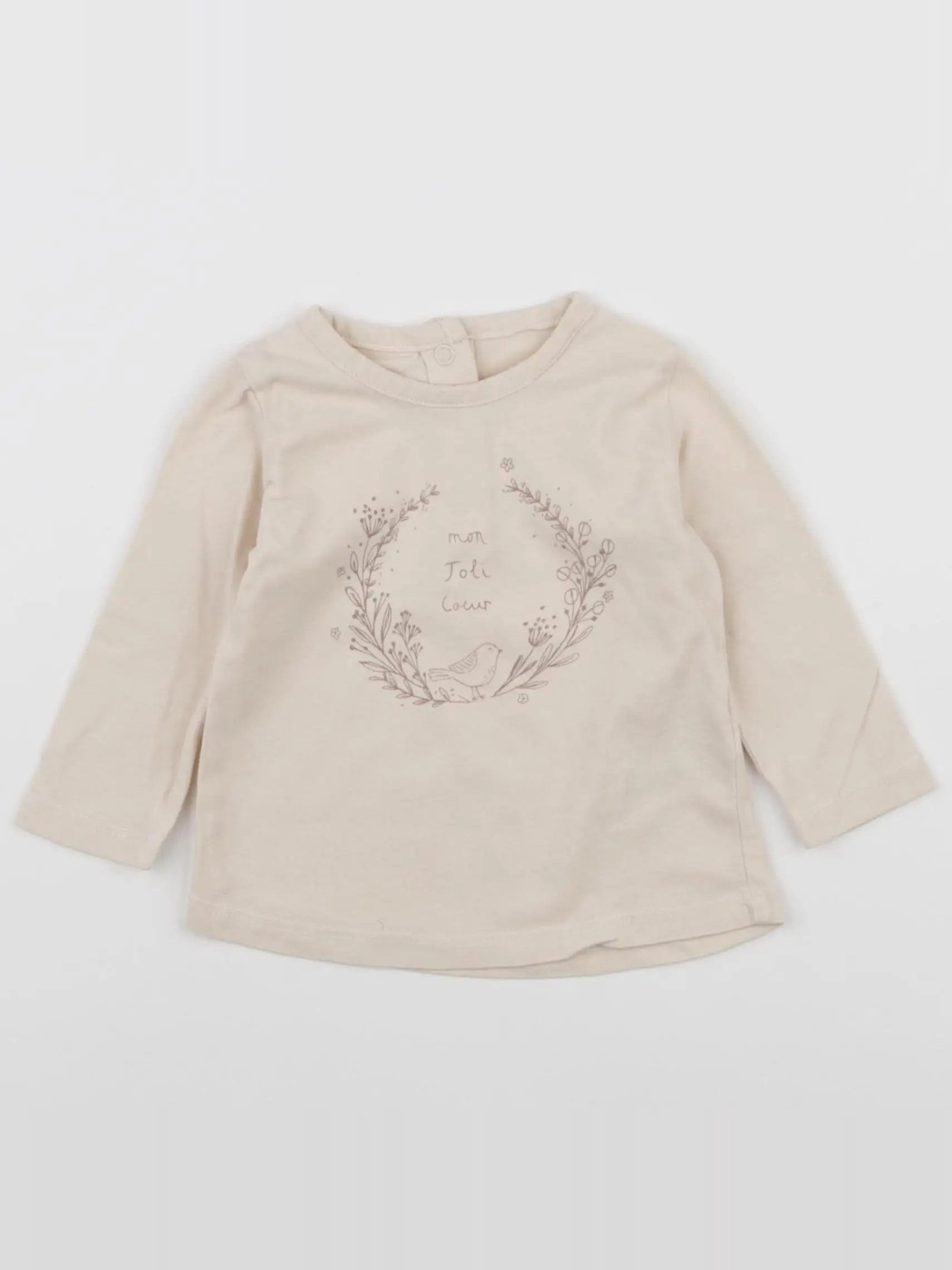 La Redoute - tee-shirt beige - 6 mois