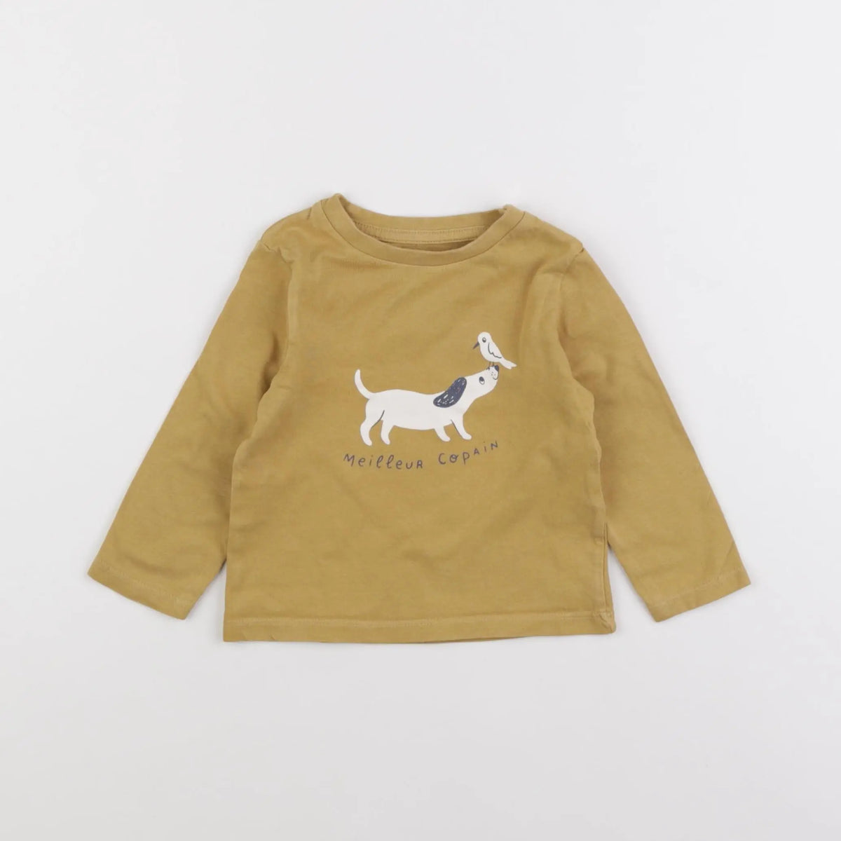 Vertbaudet - tee-shirt jaune - 12 mois