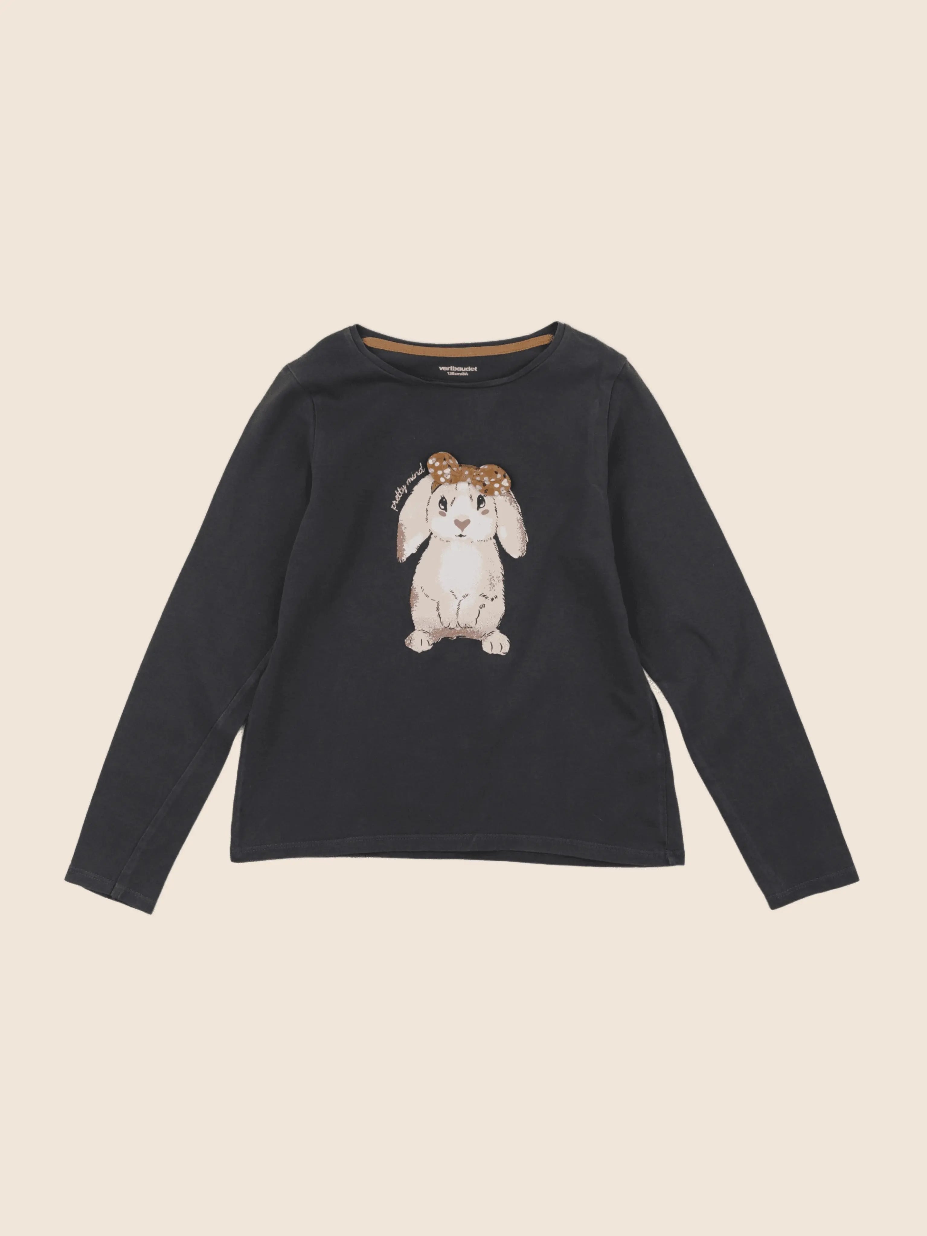Vertbaudet - tee-shirt gris - 8 ans