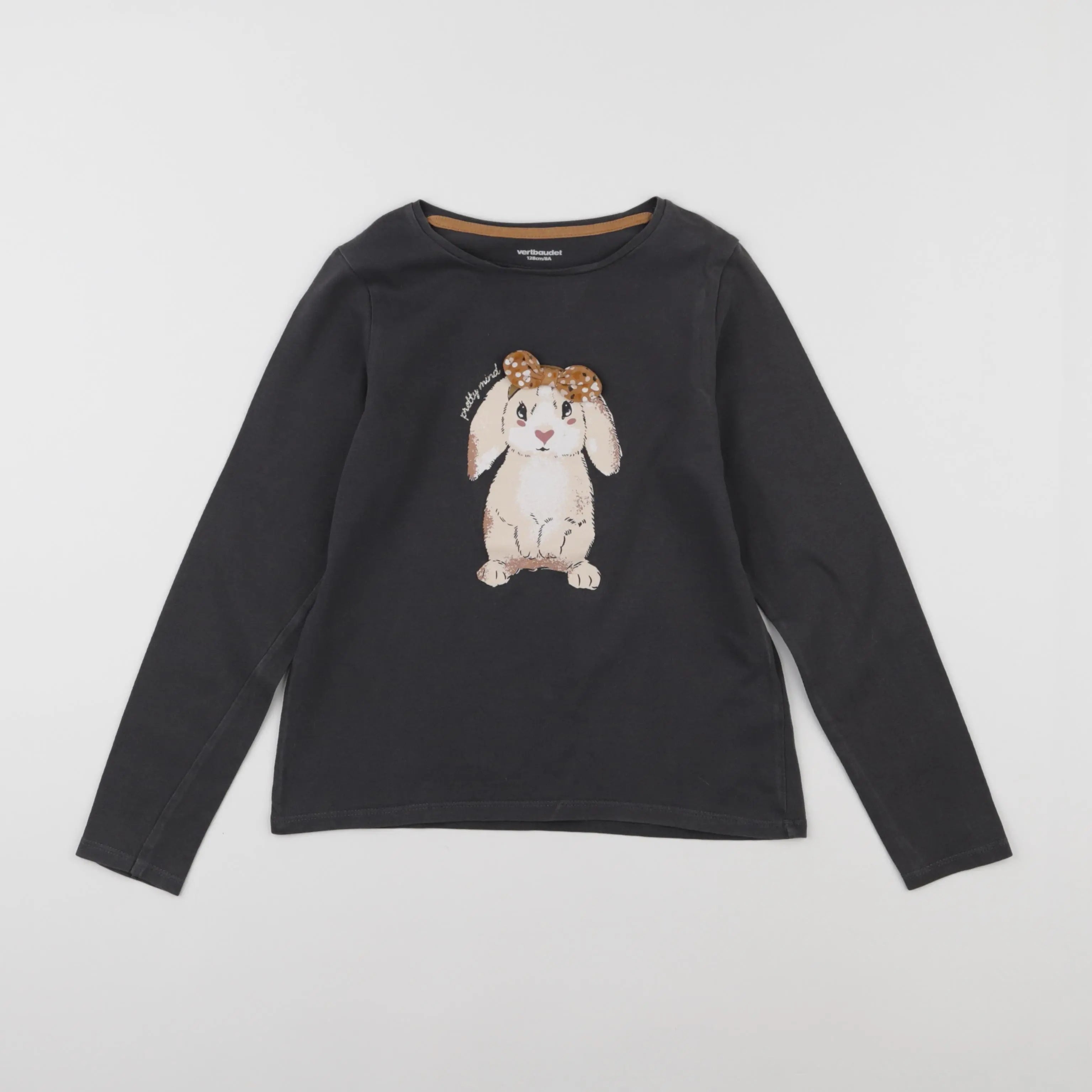Vertbaudet - tee-shirt gris - 8 ans
