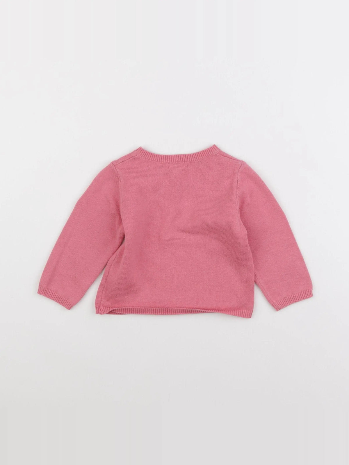Little Cigogne - gilet rose - 12 mois