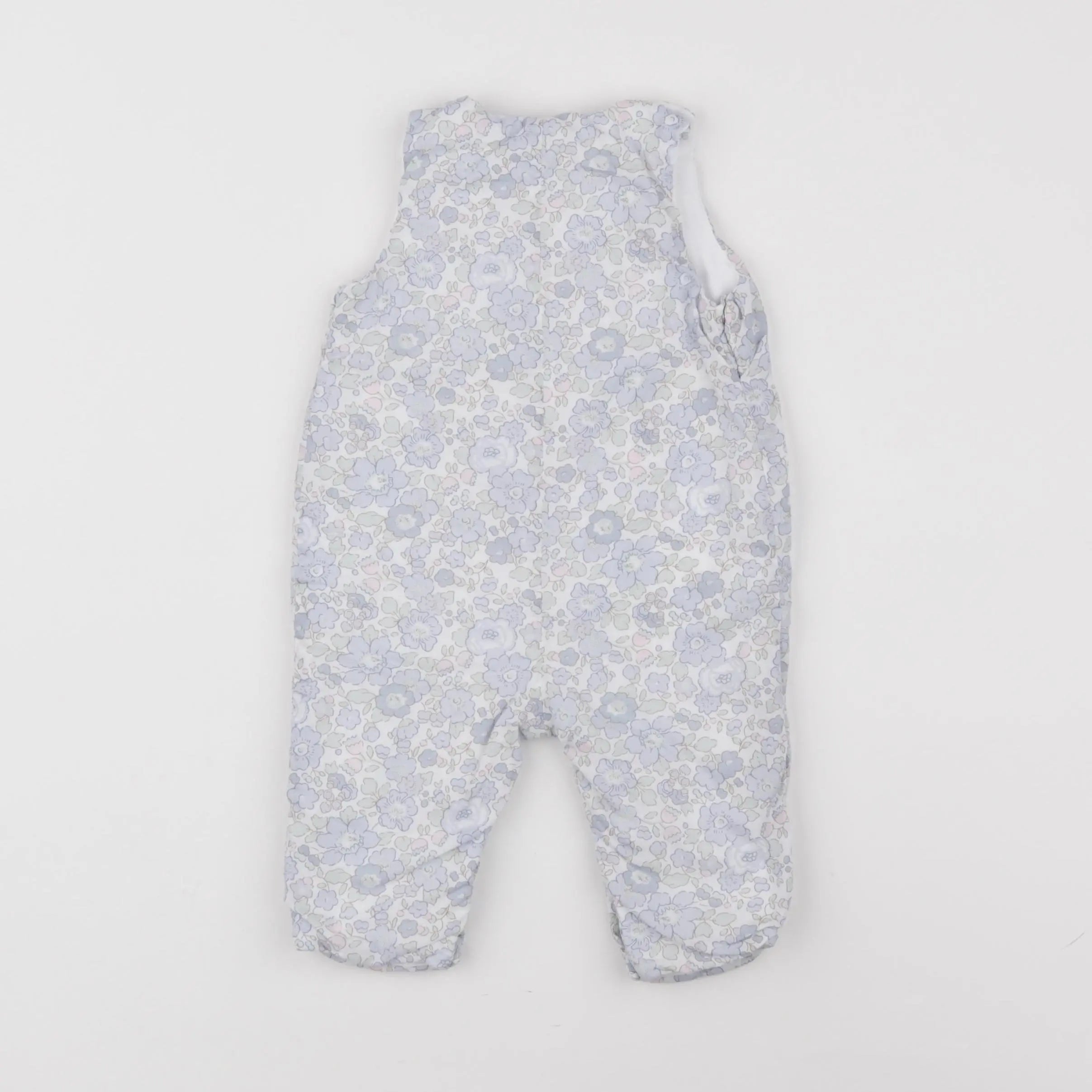 Jacadi - salopette liberty bleu - 6 mois