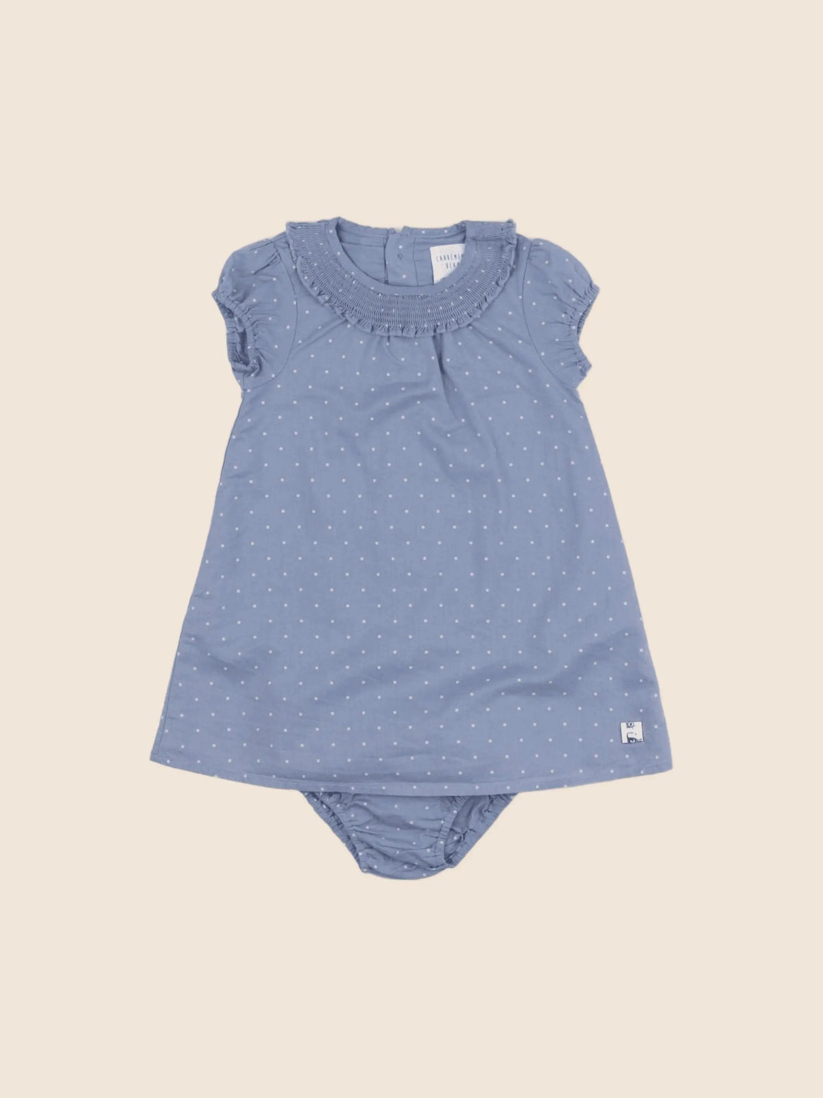 Carrément Beau - robe bleu - 6 mois