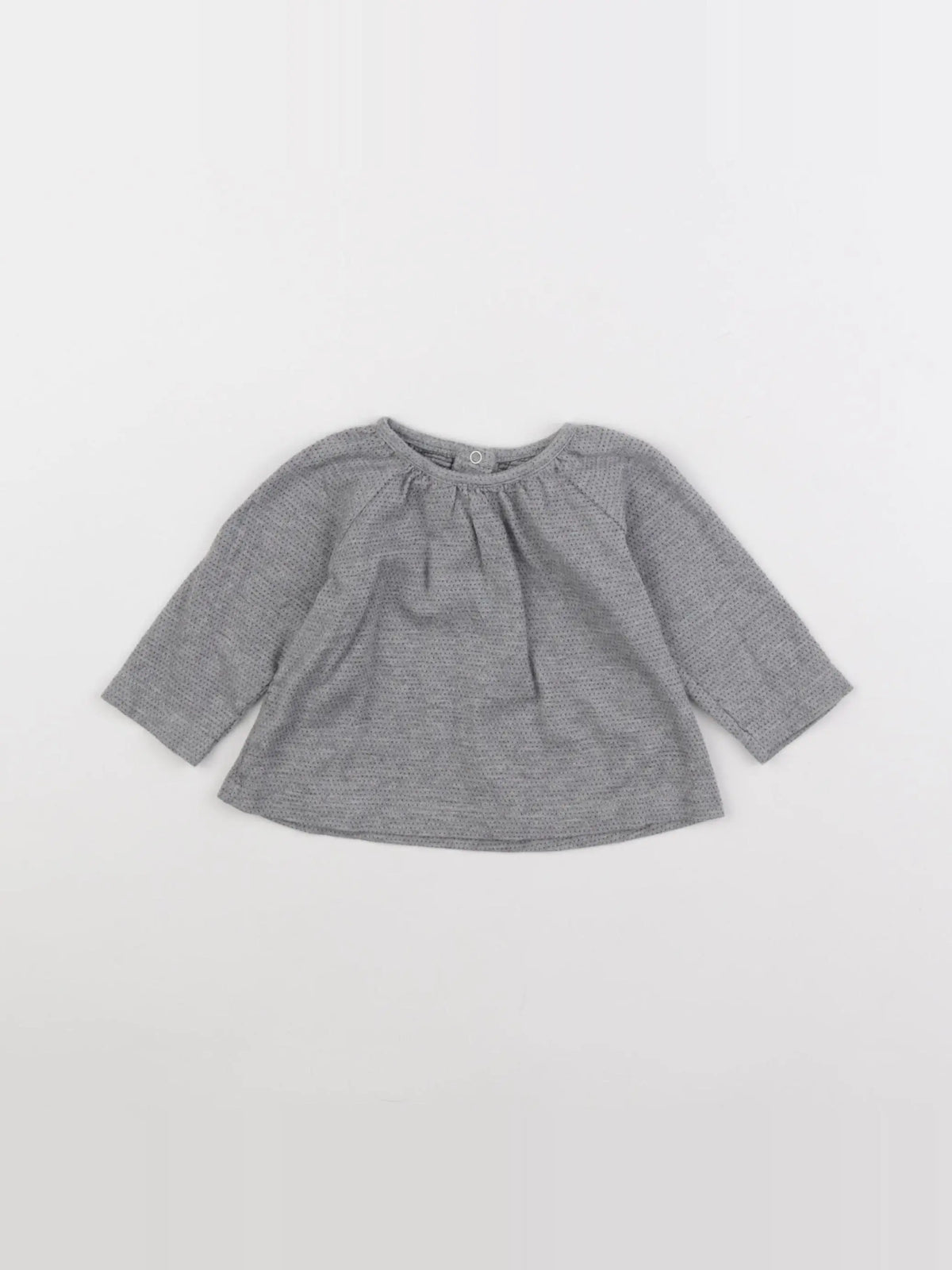 Petit Bateau - tee-shirt gris - 6 mois
