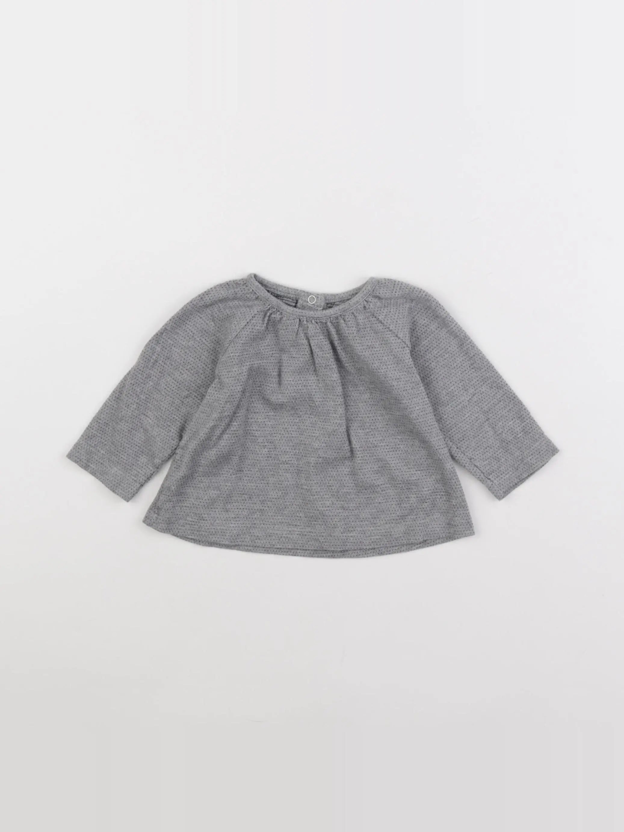 Petit Bateau - tee-shirt gris - 6 mois
