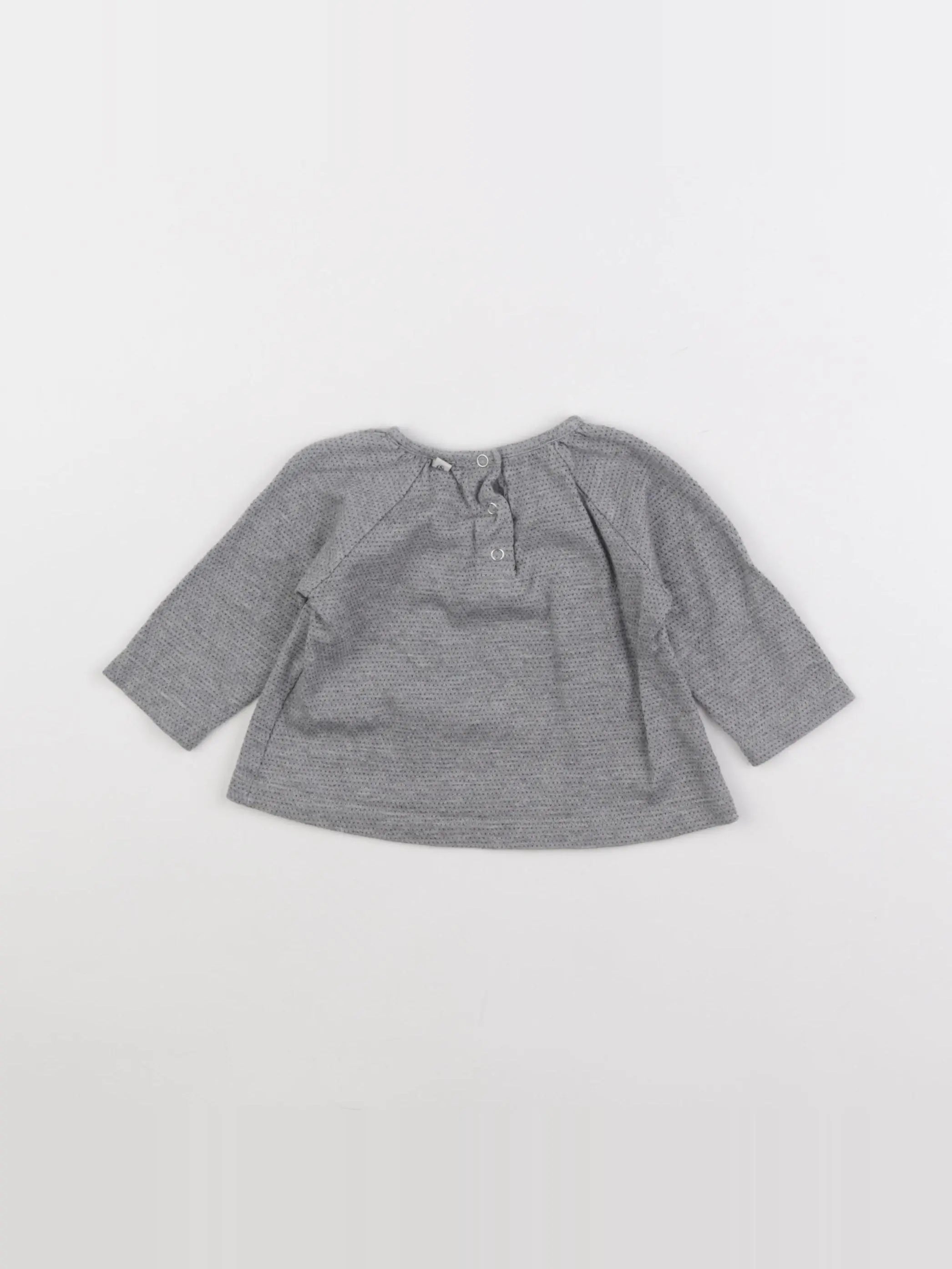 Petit Bateau - tee-shirt gris - 6 mois