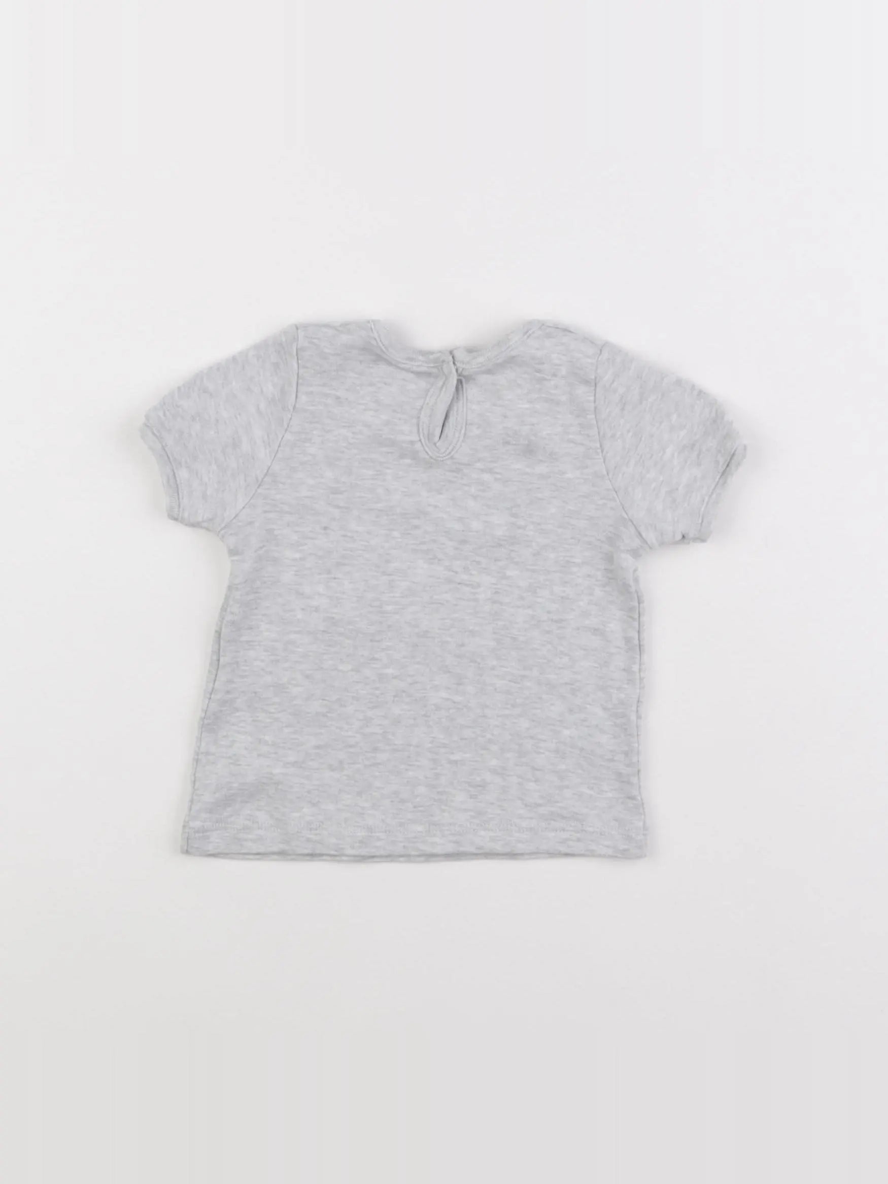 Petit Bateau - tee-shirt gris - 12 mois