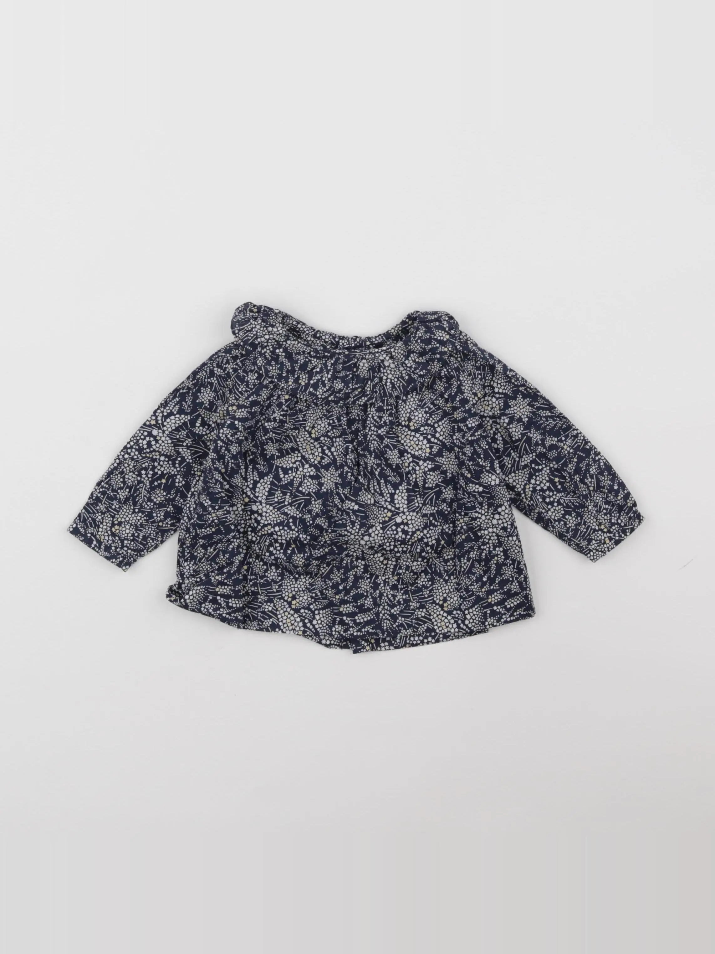 Jacadi - blouse liberty bleu - 6 mois