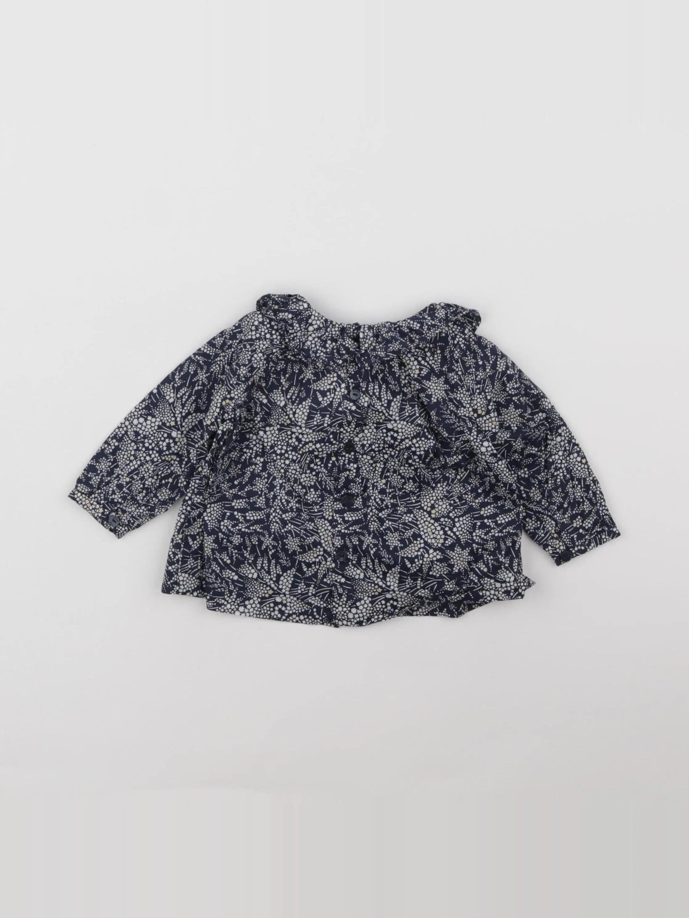 Jacadi - blouse liberty bleu - 6 mois