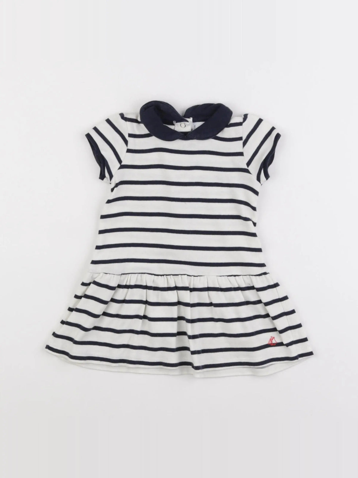 Petit Bateau - robe bleu - 12 mois