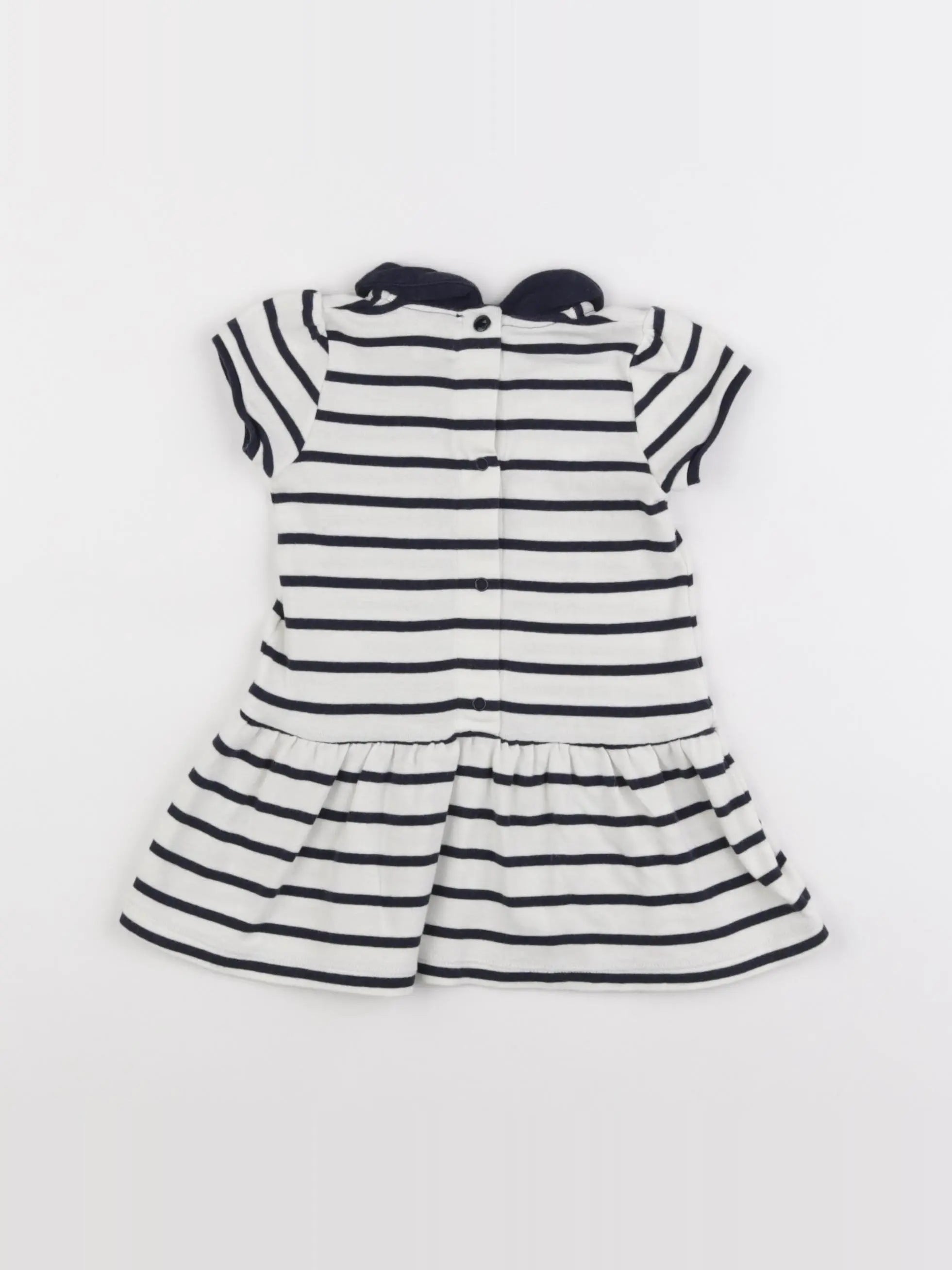 Petit Bateau - robe bleu - 12 mois