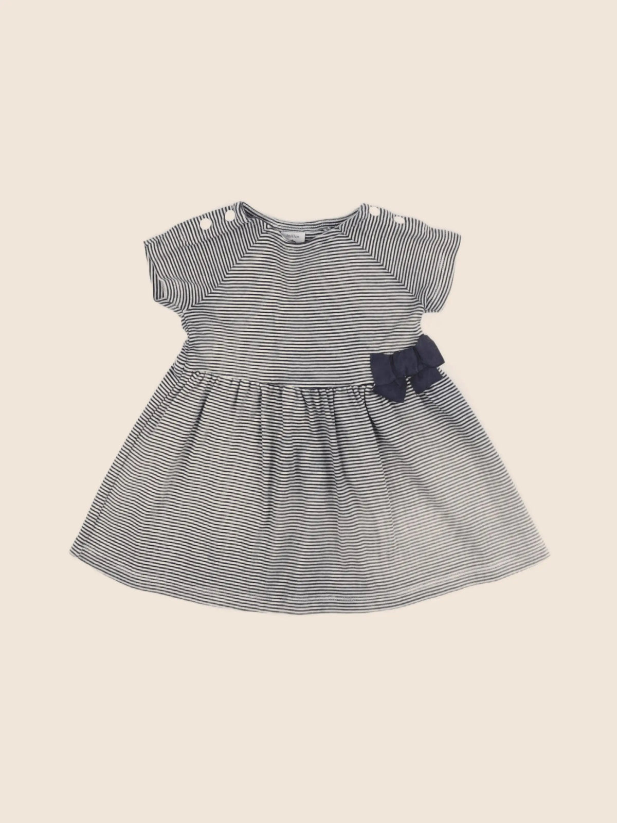 Petit Bateau - robe bleu - 6 mois