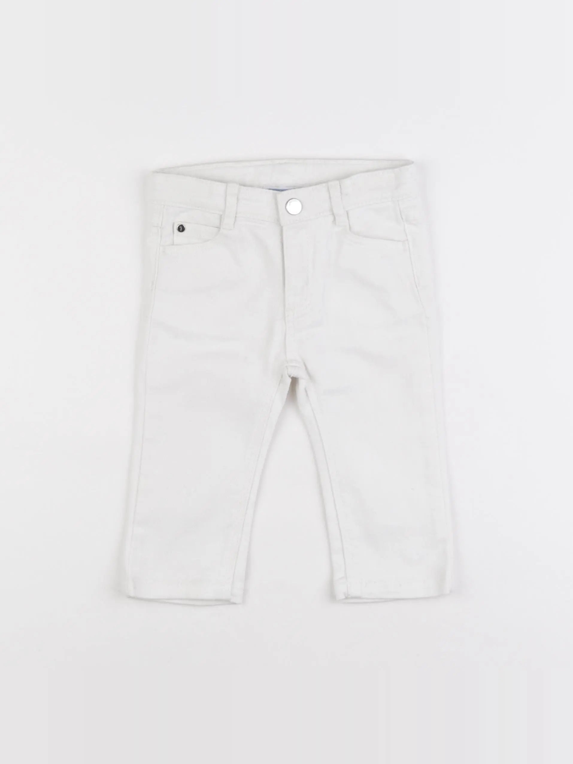 Jacadi - jean blanc - 12 mois