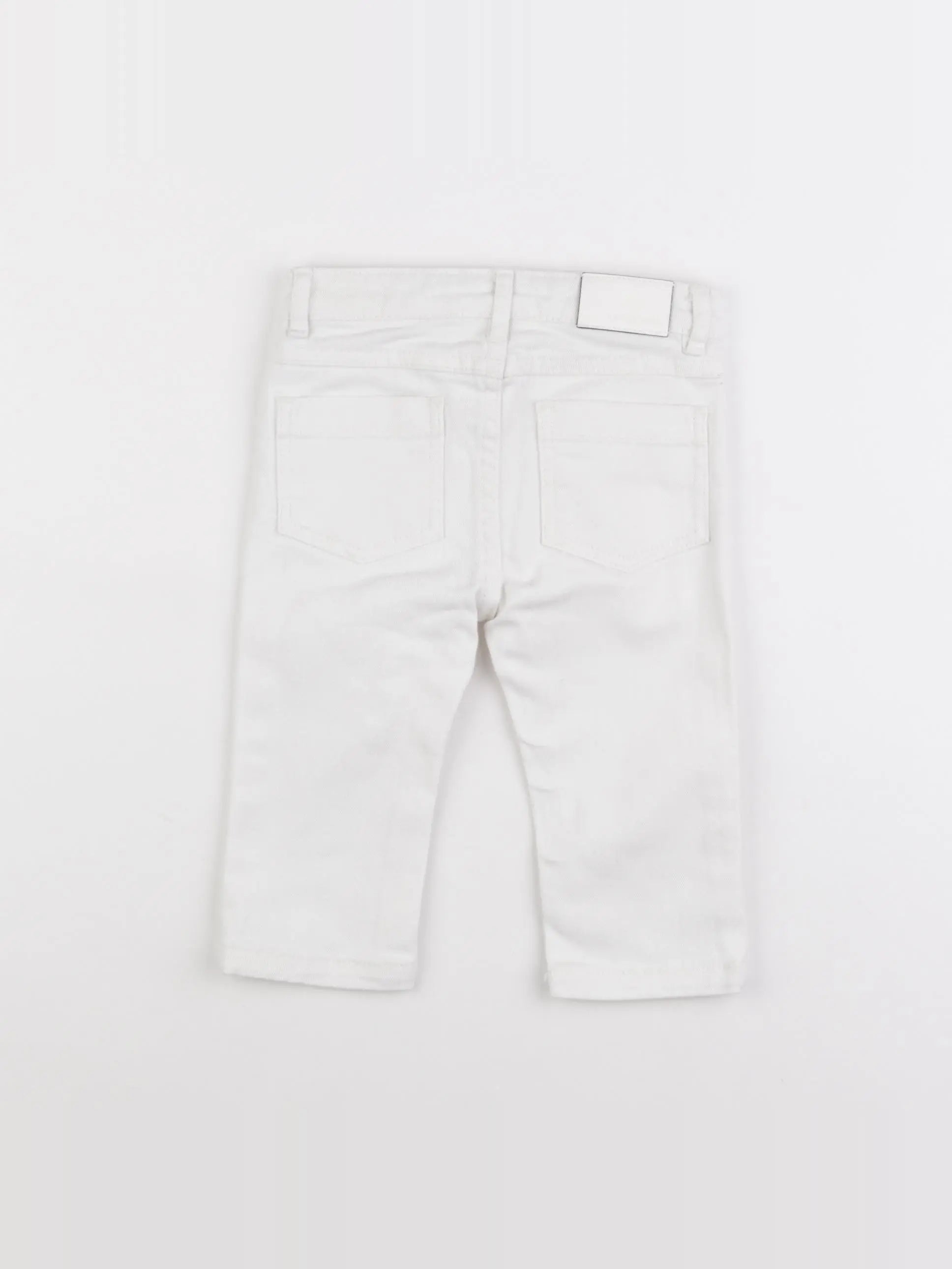 Jacadi - jean blanc - 12 mois