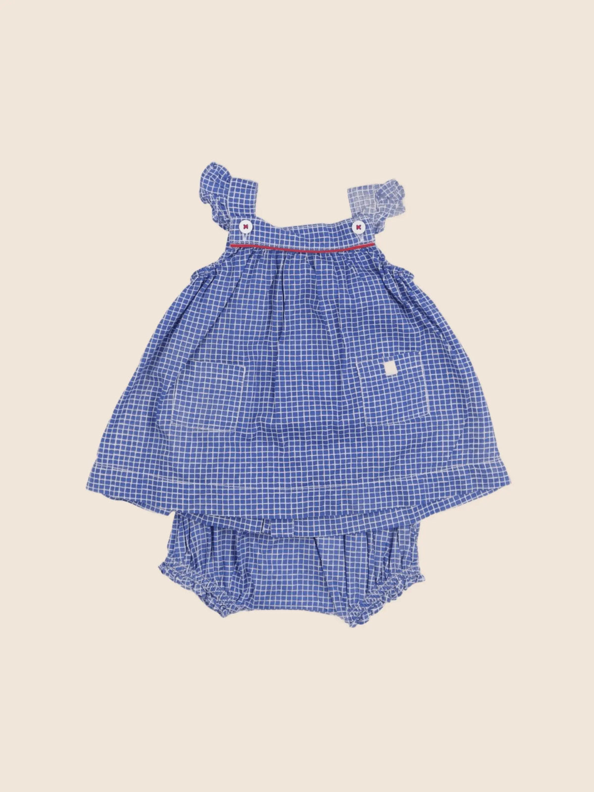 Petit Bateau - robe bleu - 3 mois