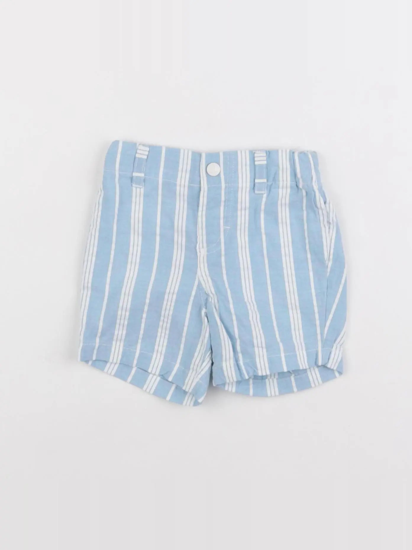 Petit Bateau - short blanc, bleu - 6 mois