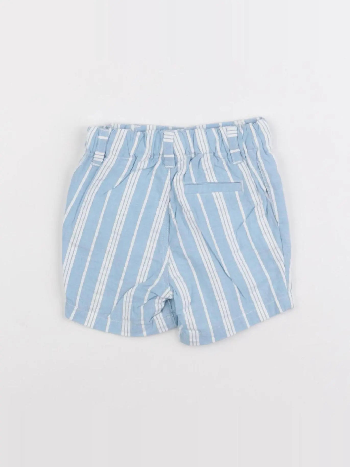 Petit Bateau - short blanc, bleu - 6 mois