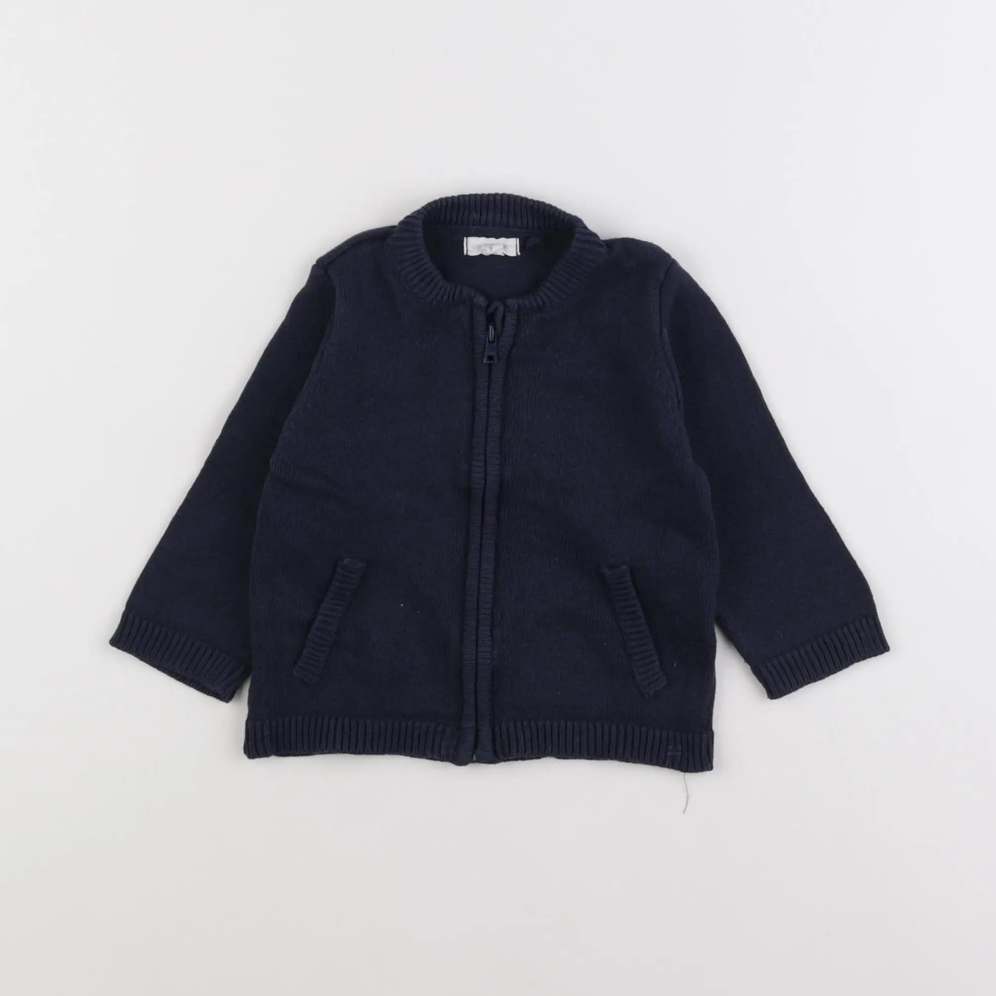 Vertbaudet - gilet bleu - 9 mois