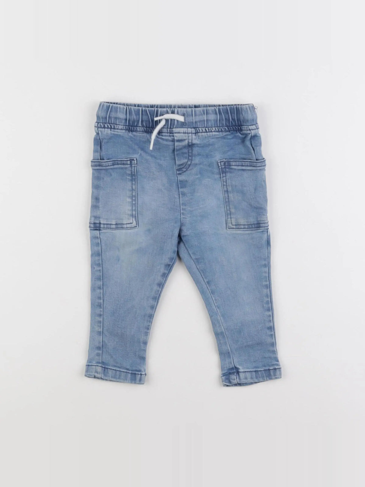 Vertbaudet - jegging bleu - 12 mois