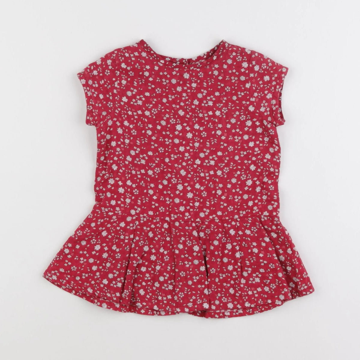 Petit Bateau - robe rouge - 12 mois