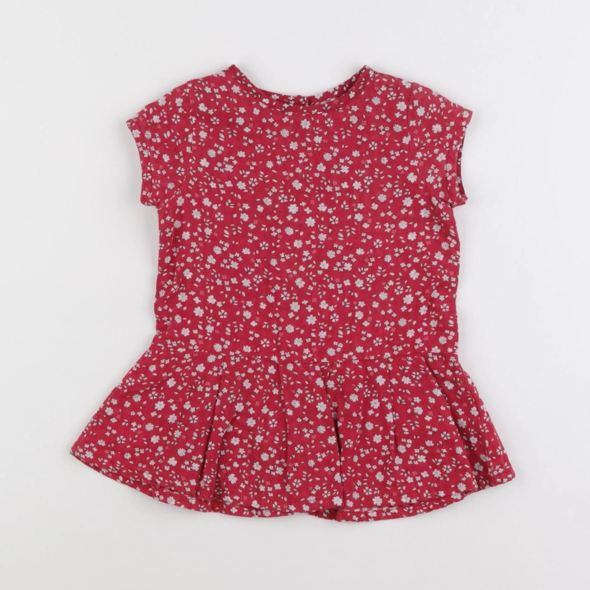 Petit Bateau - robe rouge - 12 mois