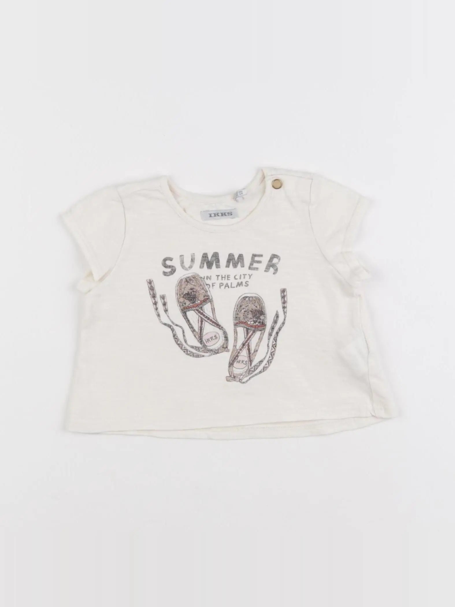 IKKS - tee-shirt beige - 6 mois