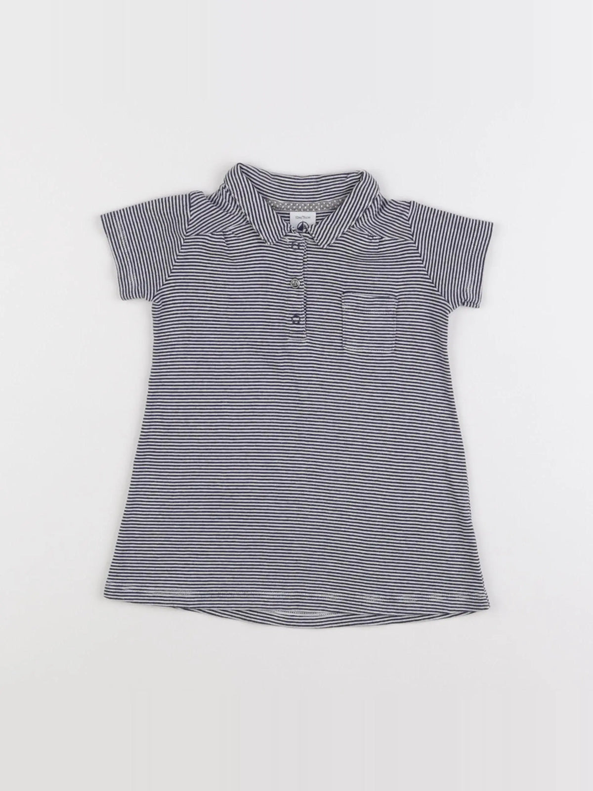Petit Bateau - robe bleu - 12 mois