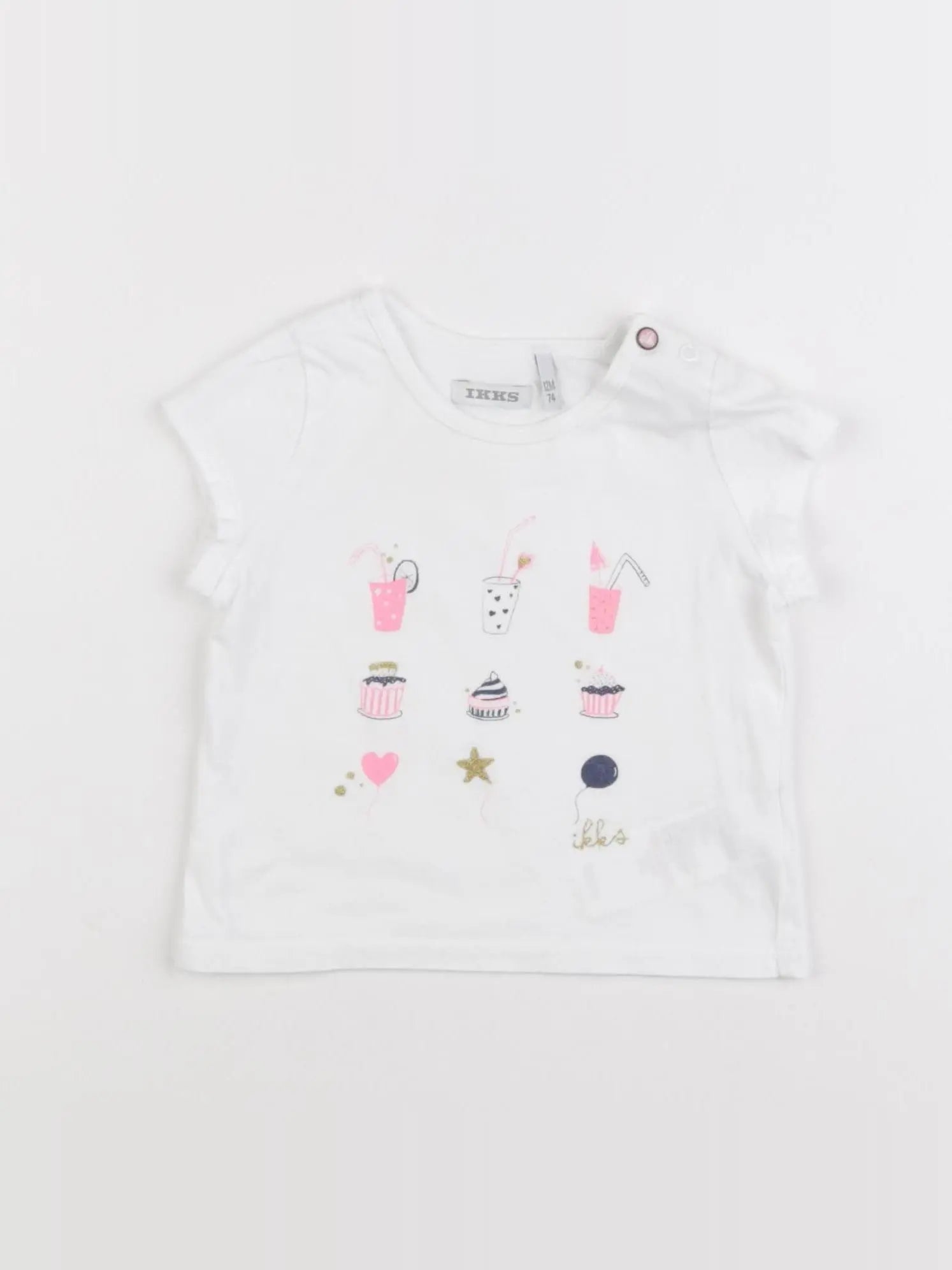 IKKS - tee-shirt blanc - 12 mois