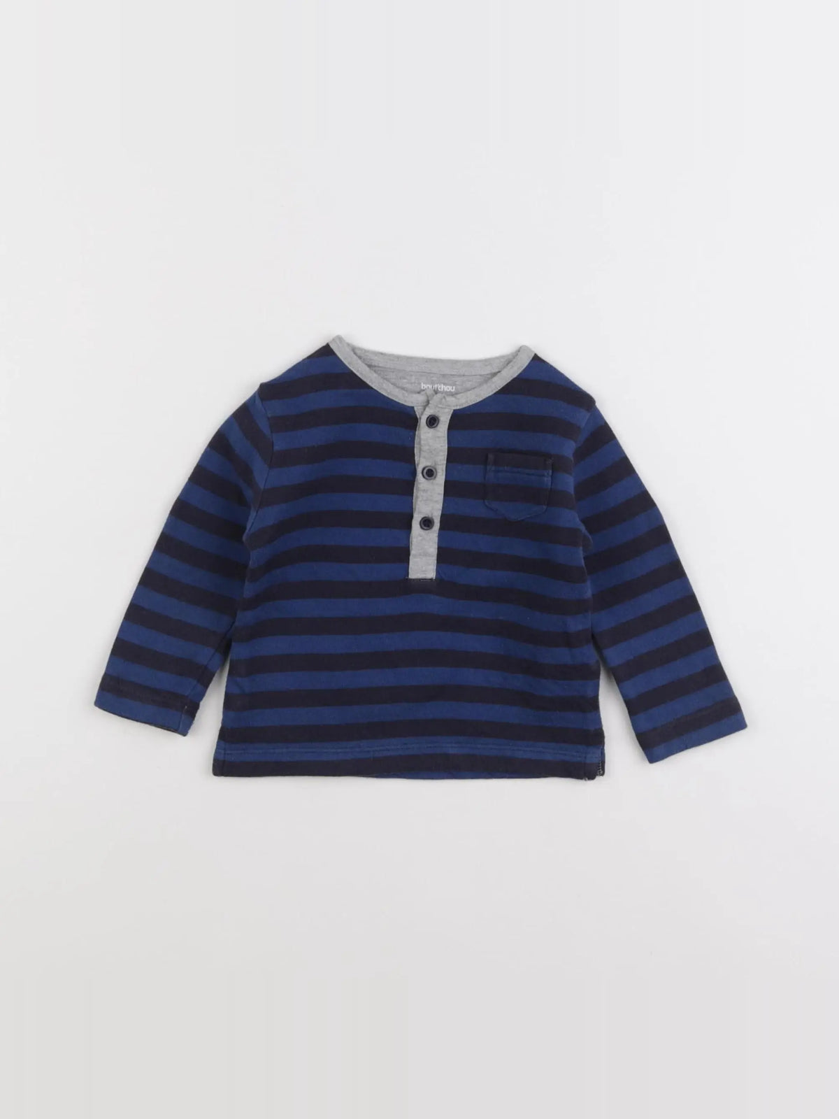 Boutchou - tee-shirt bleu - 6 mois