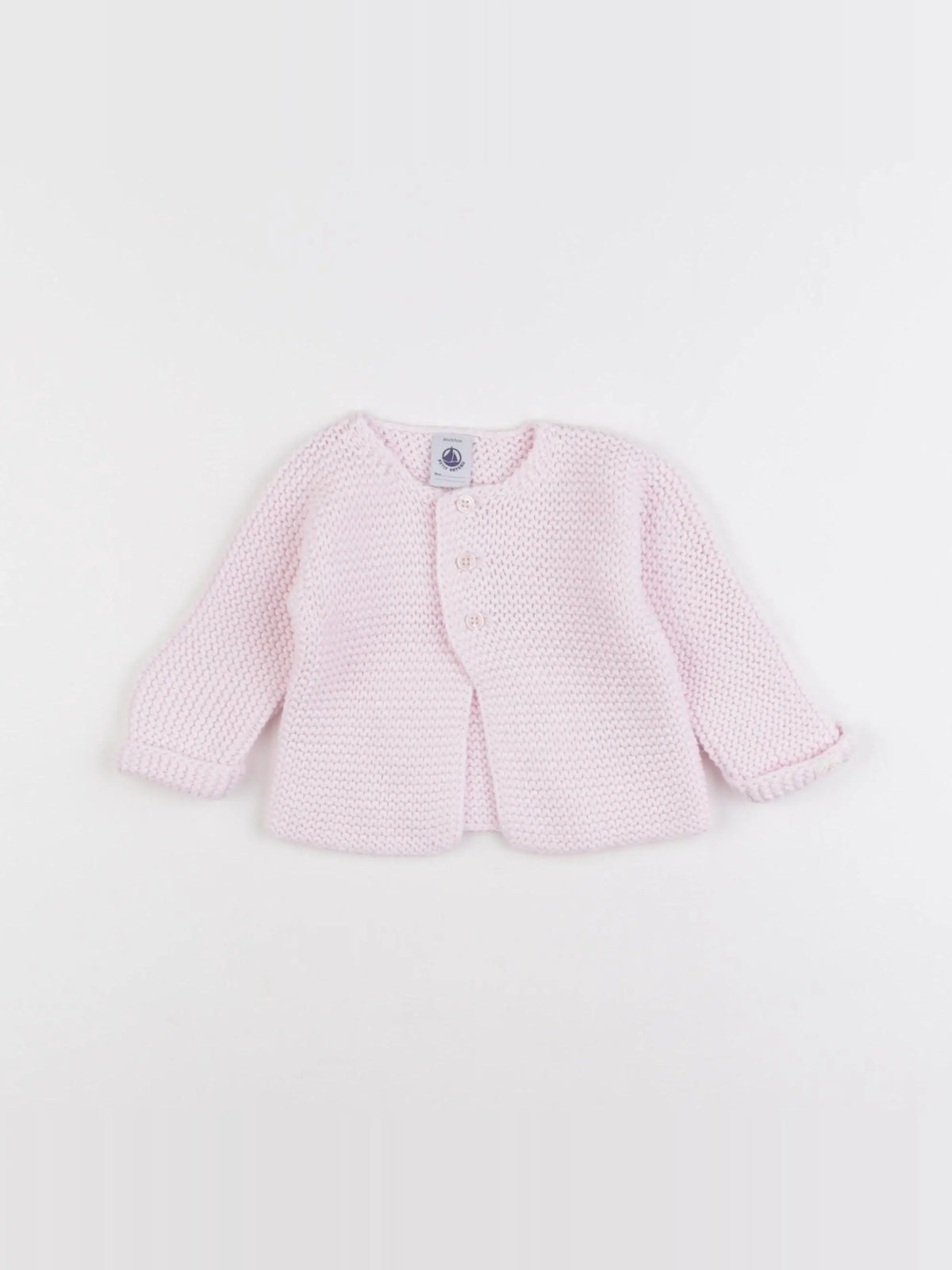 Petit Bateau - gilet rose - 6 mois