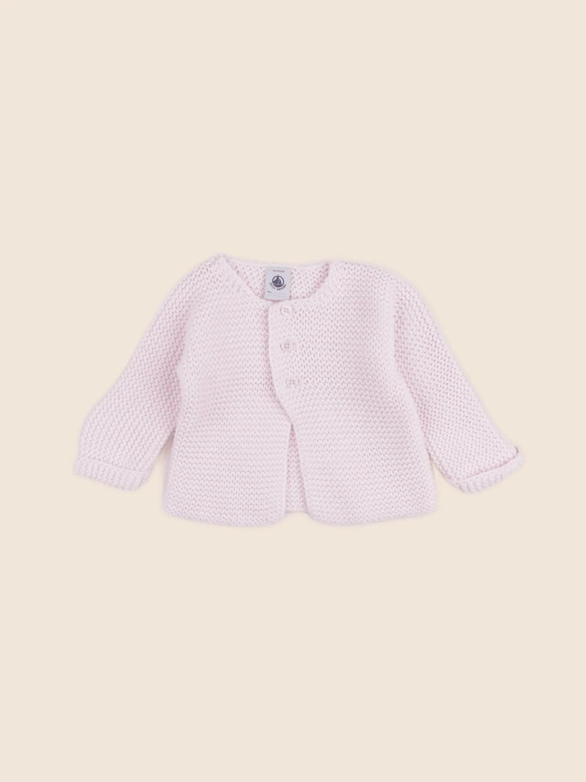Petit Bateau - gilet rose - 6 mois