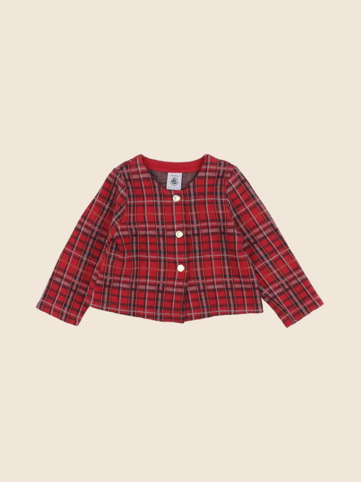 Petit Bateau - sweat rouge - 18 mois