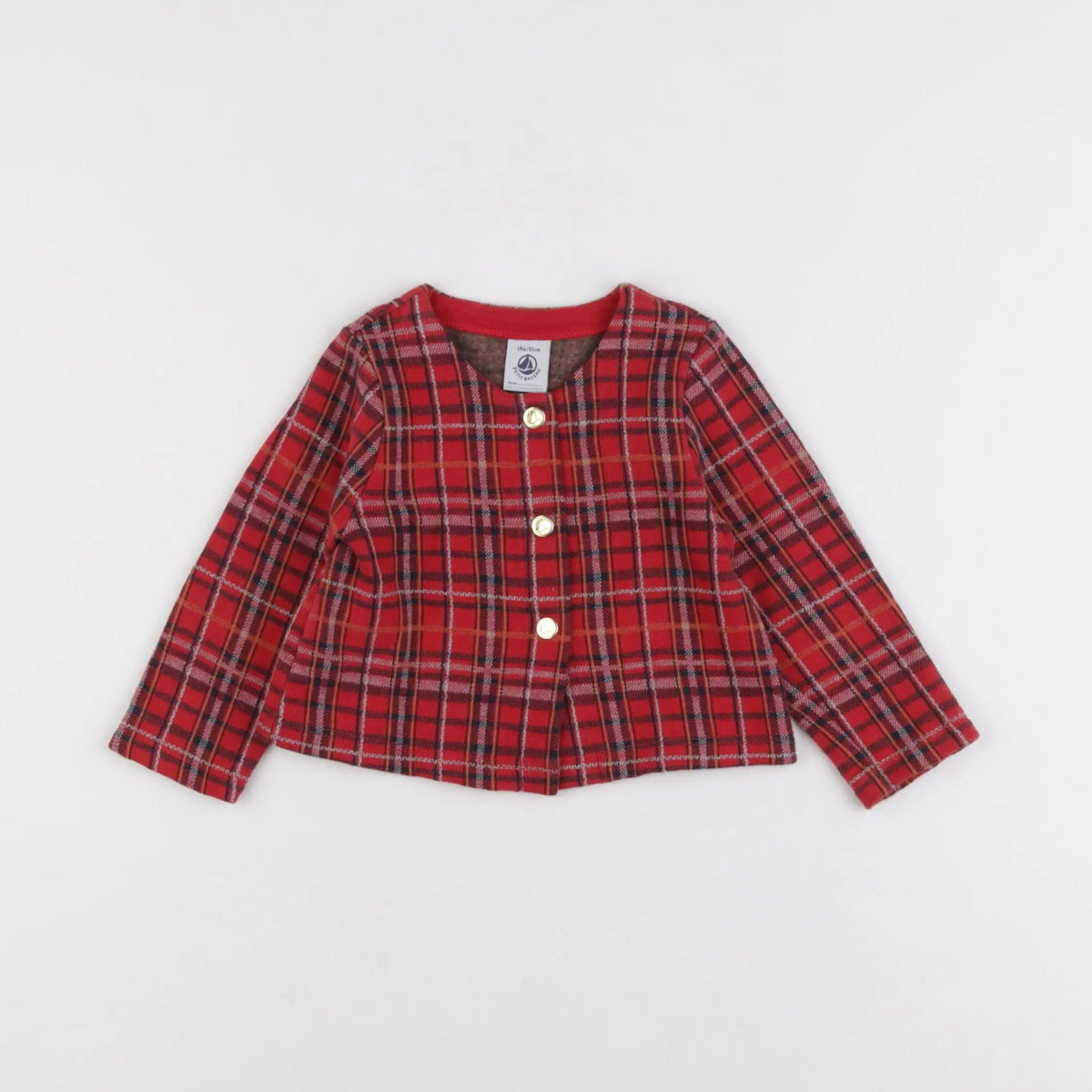 Petit Bateau - sweat rouge - 18 mois