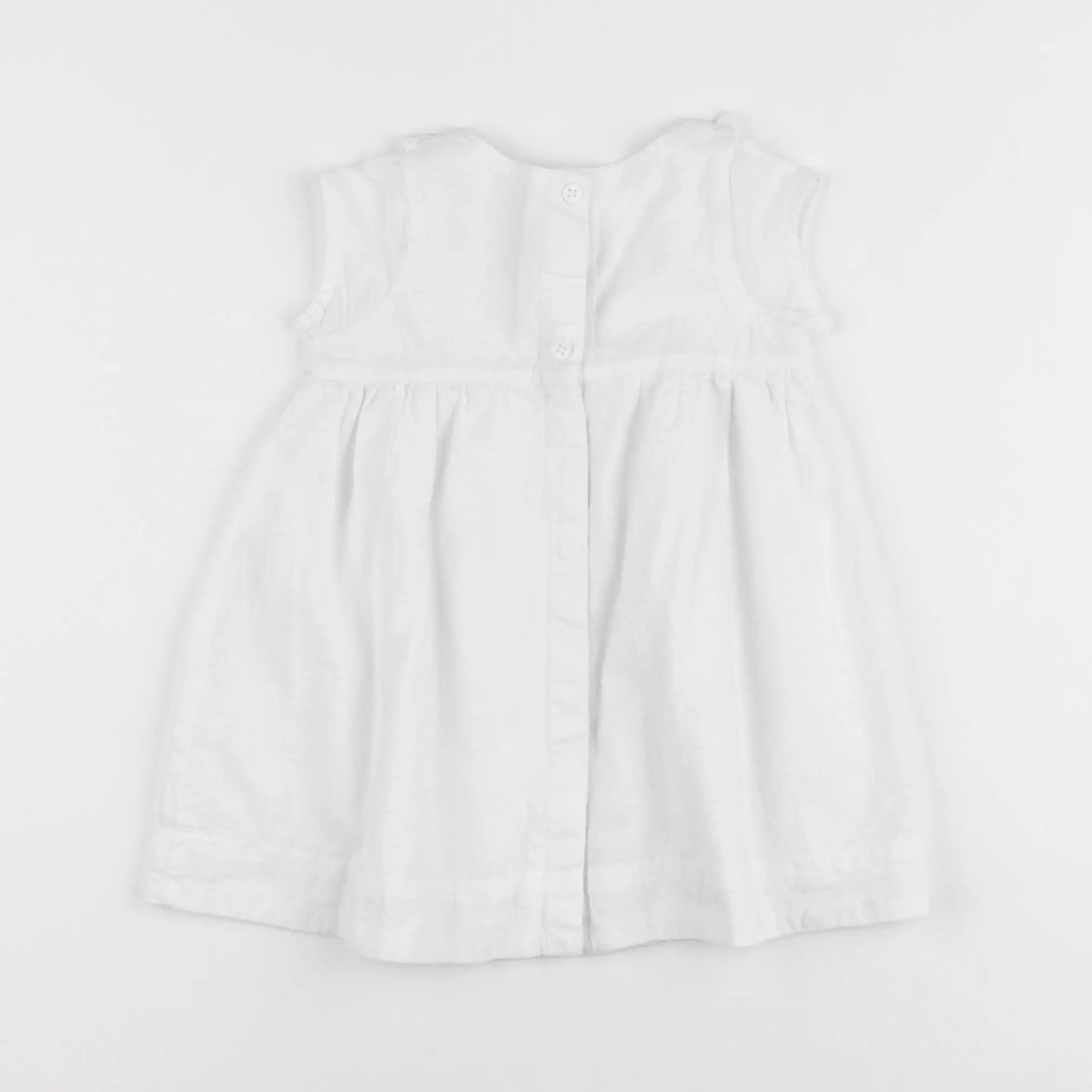 Petit Bateau - robe blanc - 12 mois