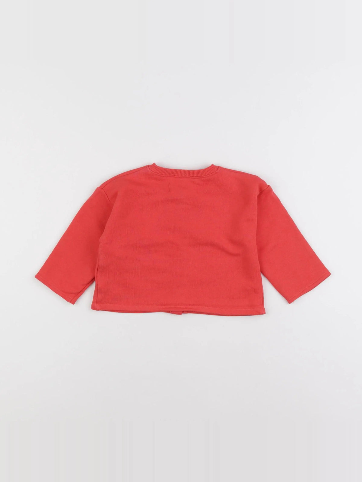 Monoprix - sweat rouge - 6/9 mois