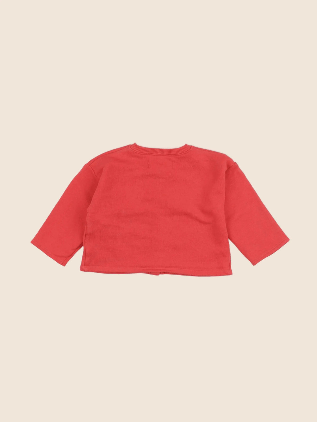 Monoprix - sweat rouge - 6/9 mois
