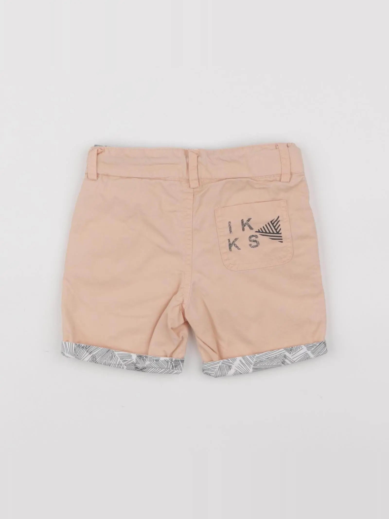 IKKS - short réversible blanc, orange - 6 mois