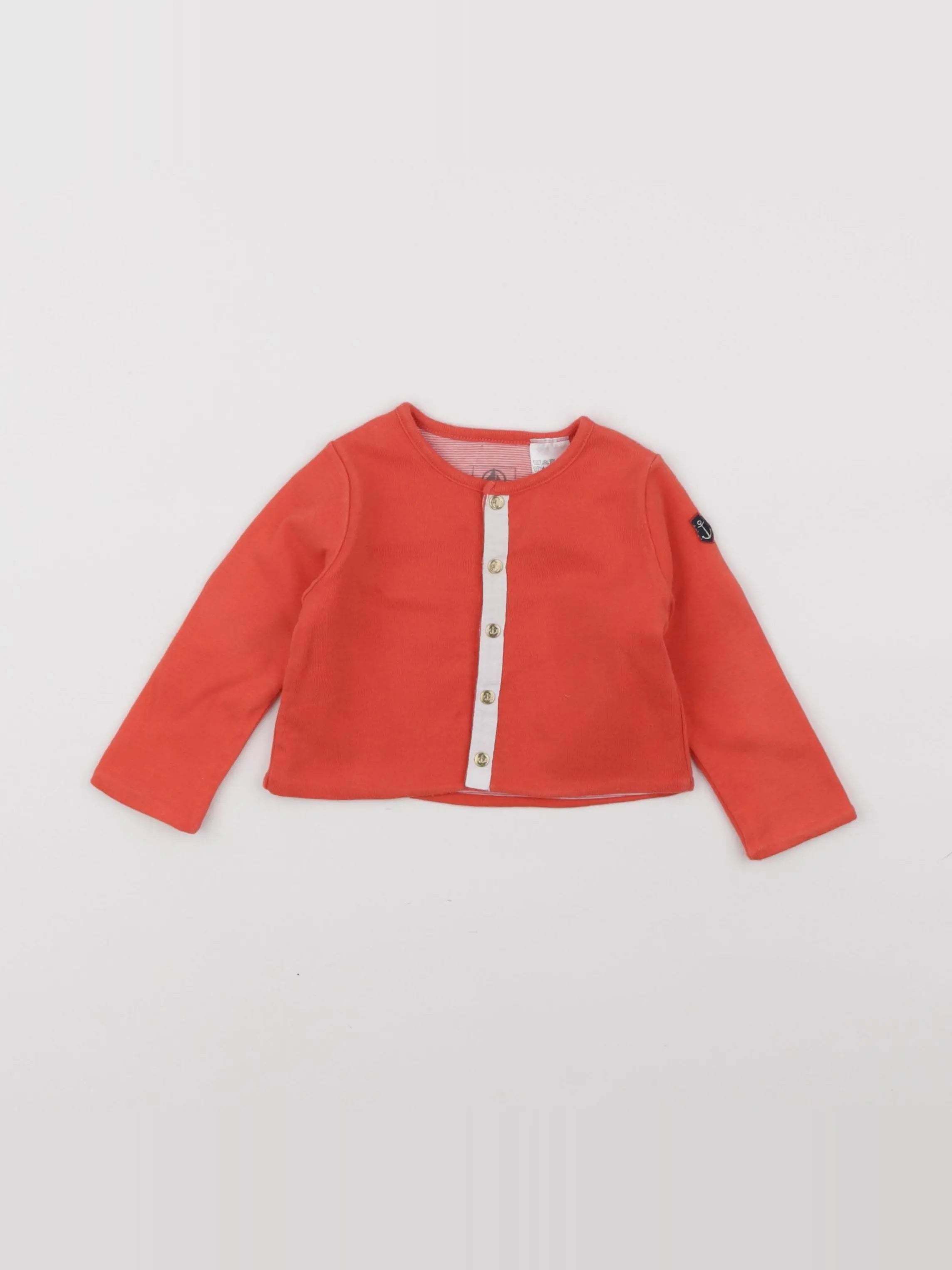 Petit Bateau - tee-shirt orange - 6 mois
