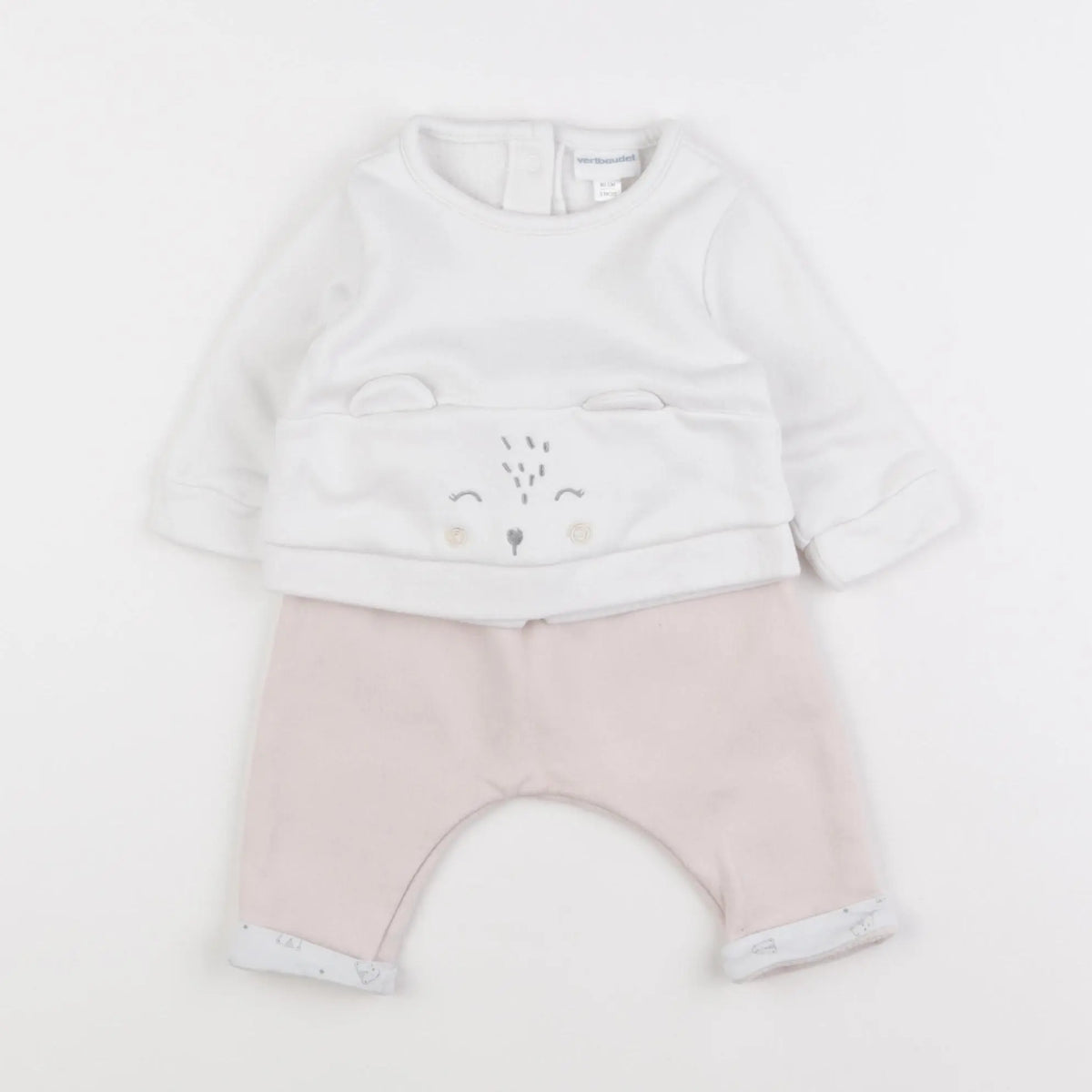 Vertbaudet - ensemble rose - 3 mois