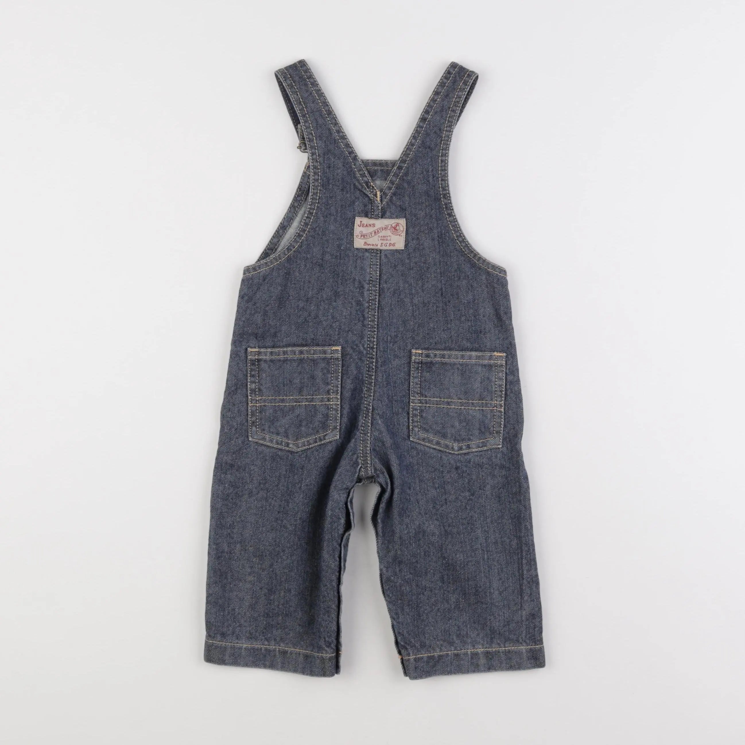 Petit Bateau - salopette bleu - 6 mois