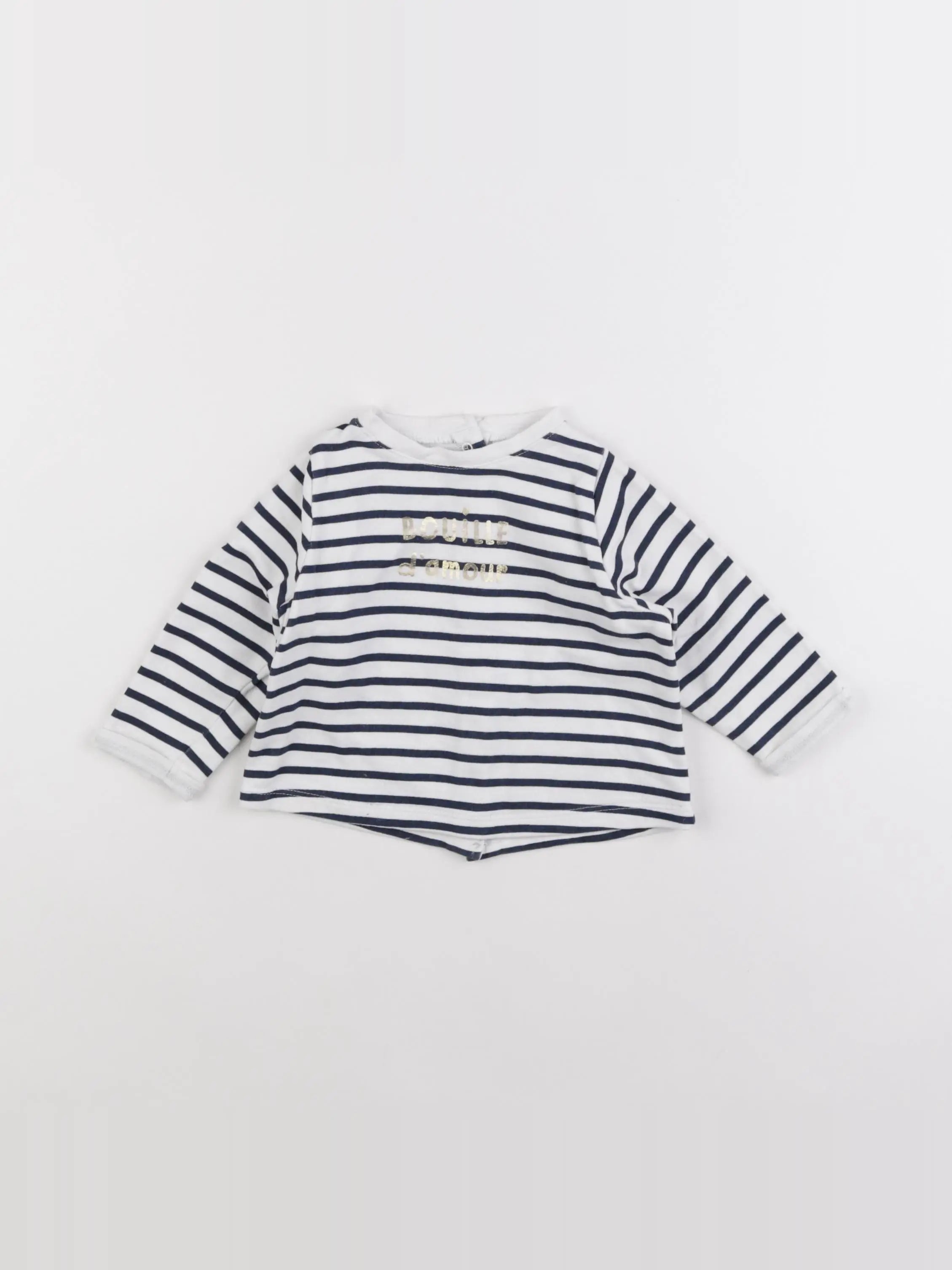 Tape à l'oeil - sweat bleu, blanc - 9 mois