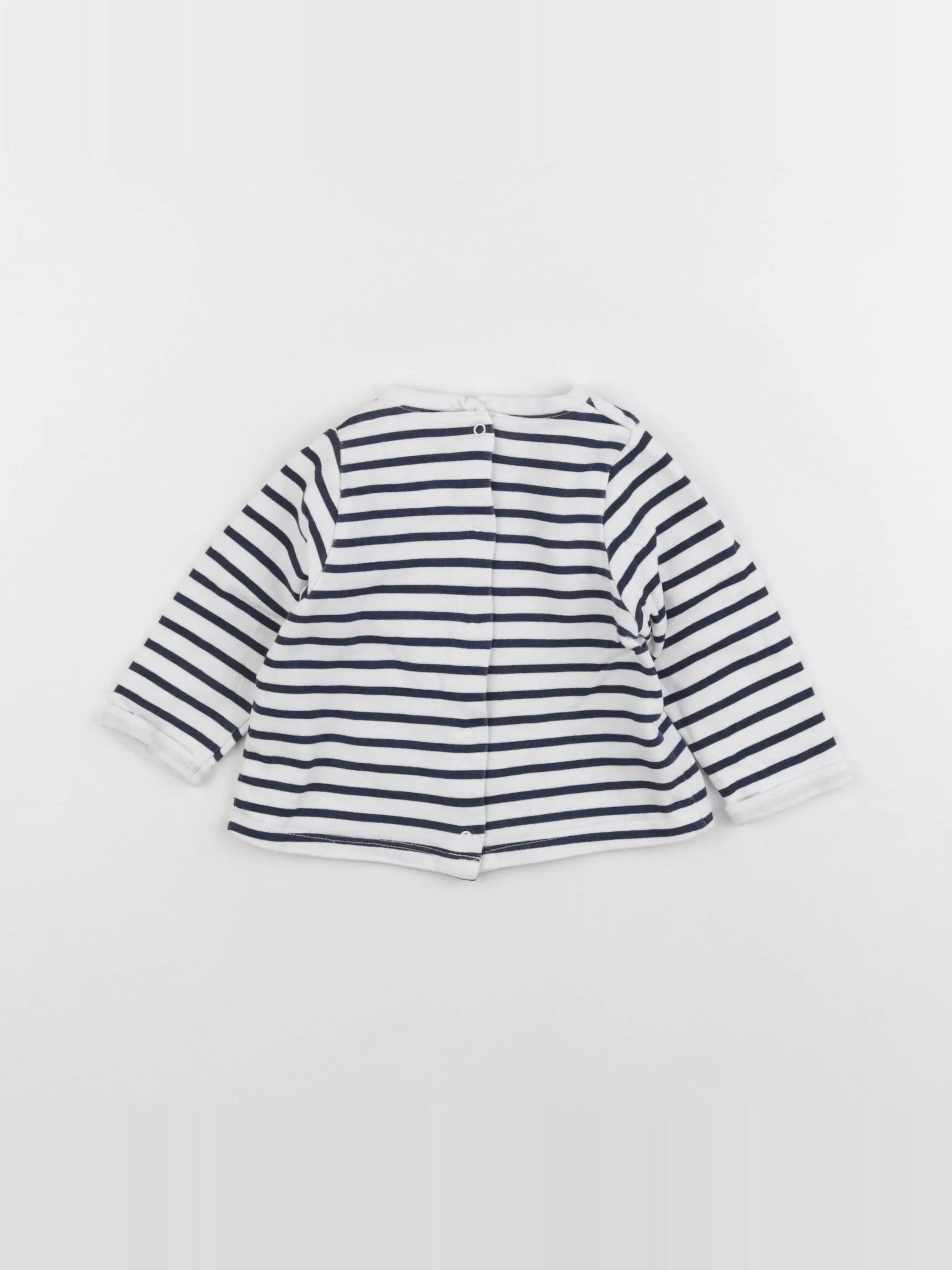 Tape à l'oeil - sweat bleu, blanc - 9 mois