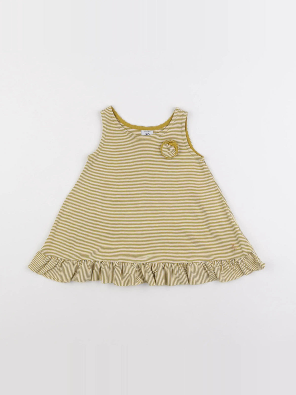 Petit Bateau - robe jaune - 12 mois
